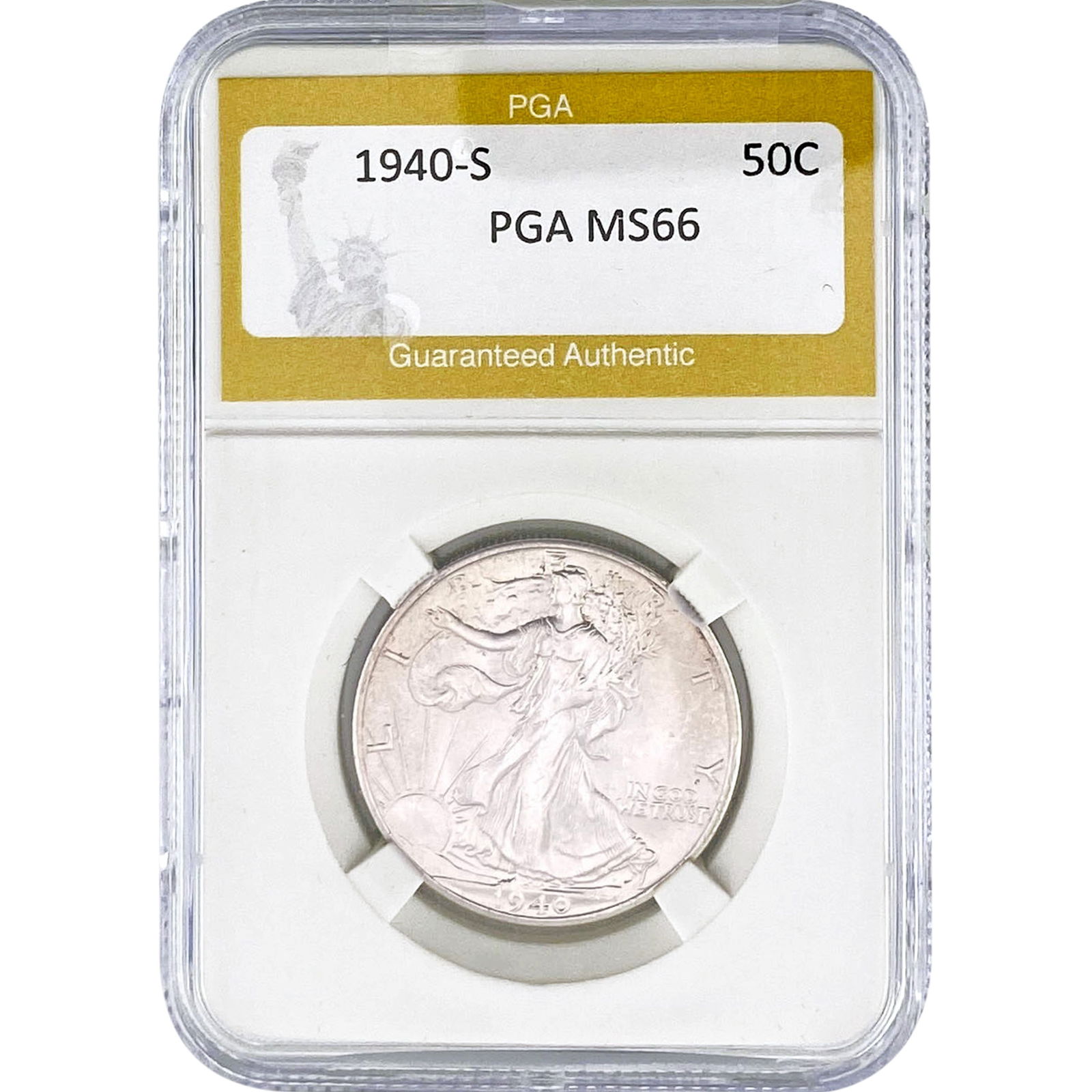 1940-S Walking Liberty Half Dollar PGA MS66 (1 of 2)