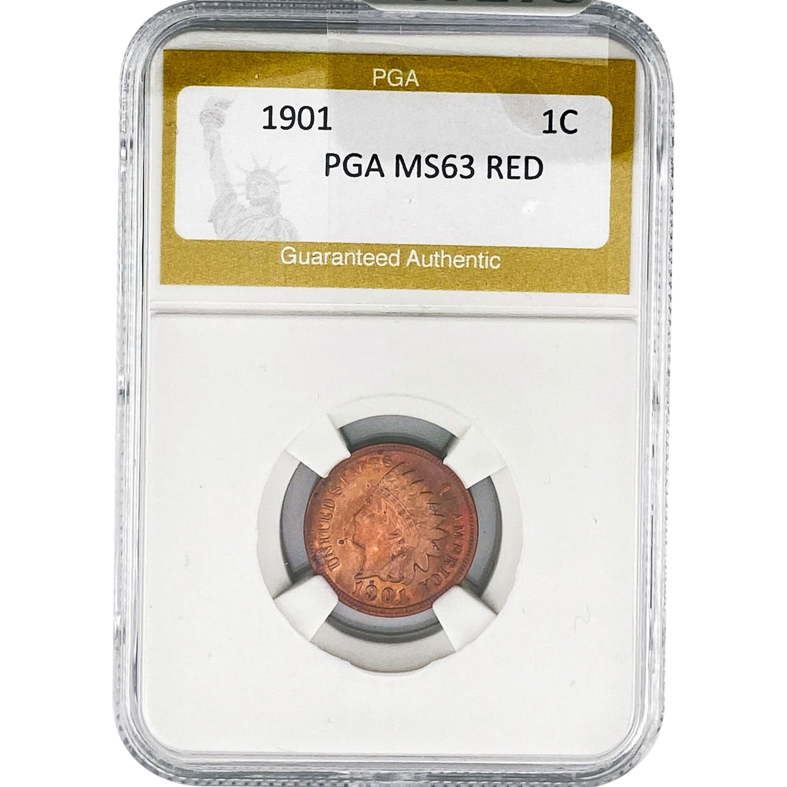 1901 Indian Head Cent PGA MS63 RED (1 of 2)