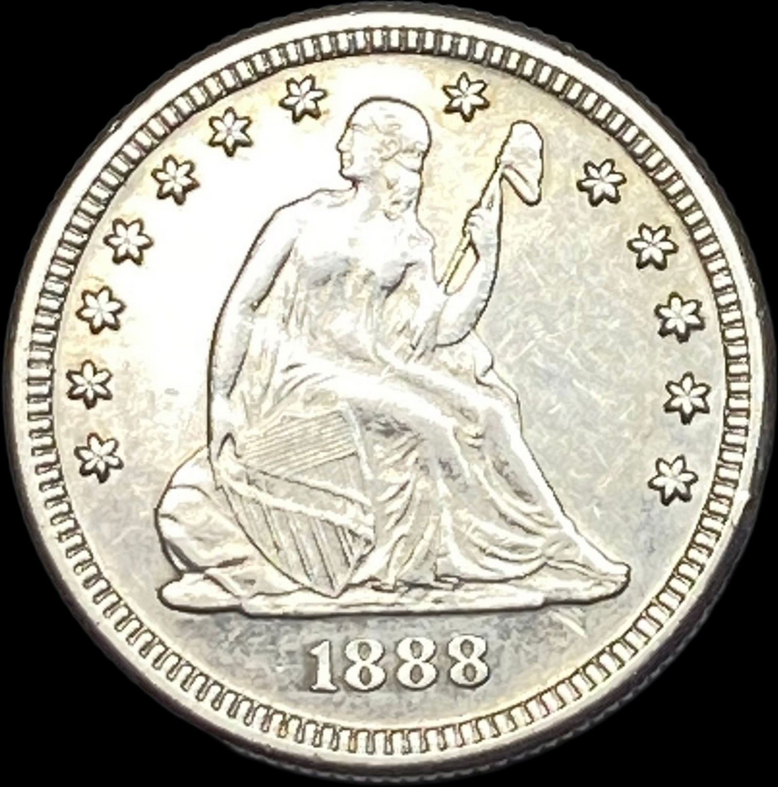 1888-S Seated Liberty Quarter CLOSELY UNCIRCULATED (1 of 2)