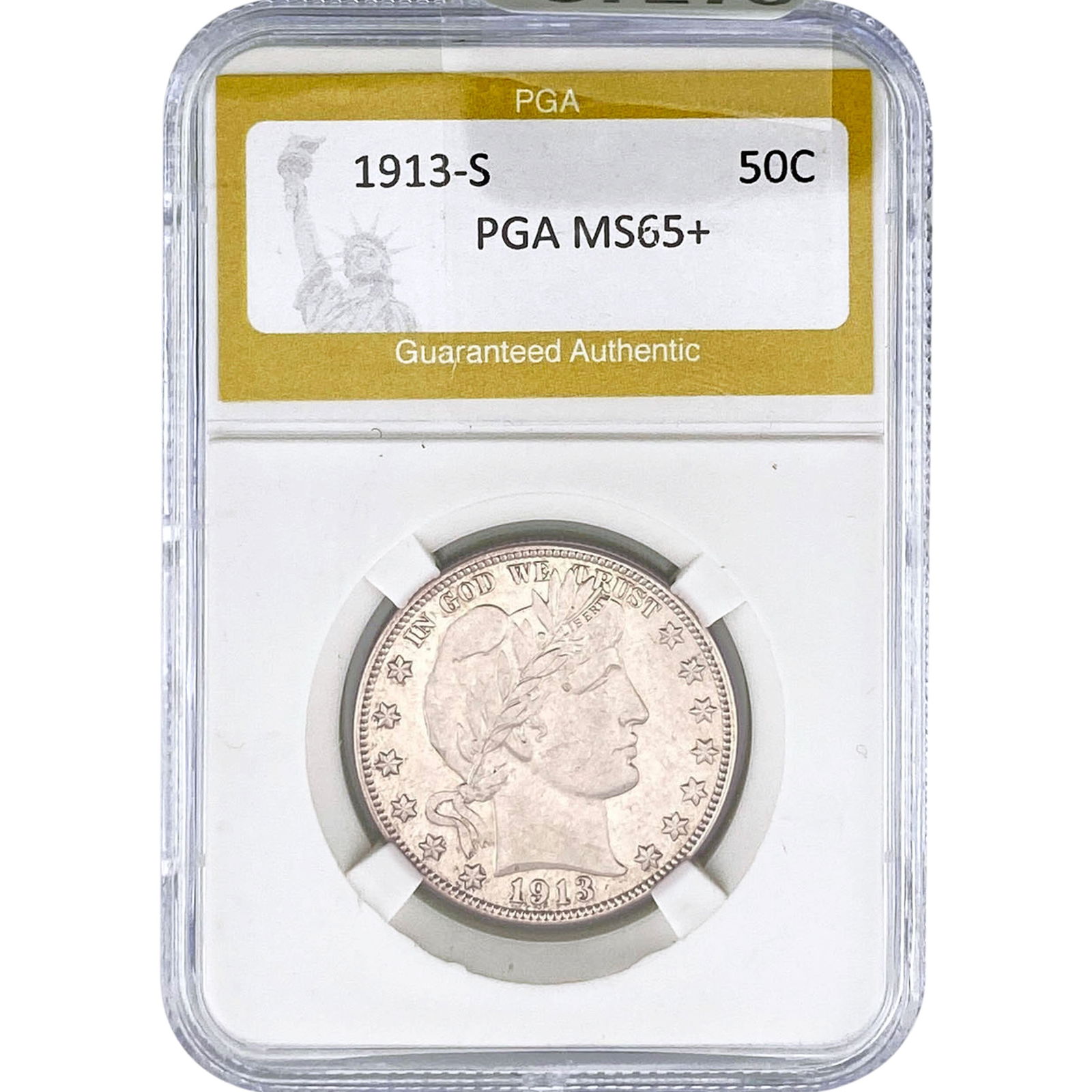 1913-S Barber Half Dollar PGA MS65+ (1 of 2)