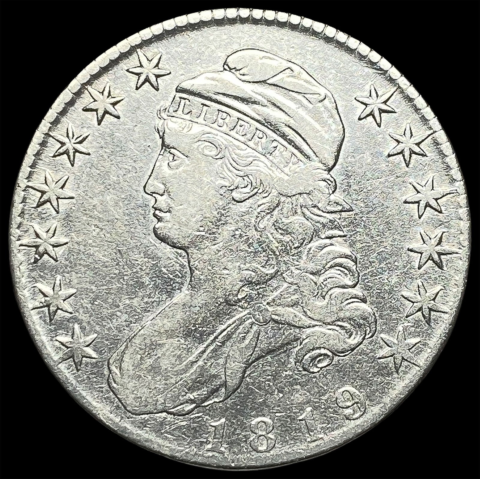 1819 Capped Bust Half Dollar ABOUT UNCIRCULATED (1 of 2)