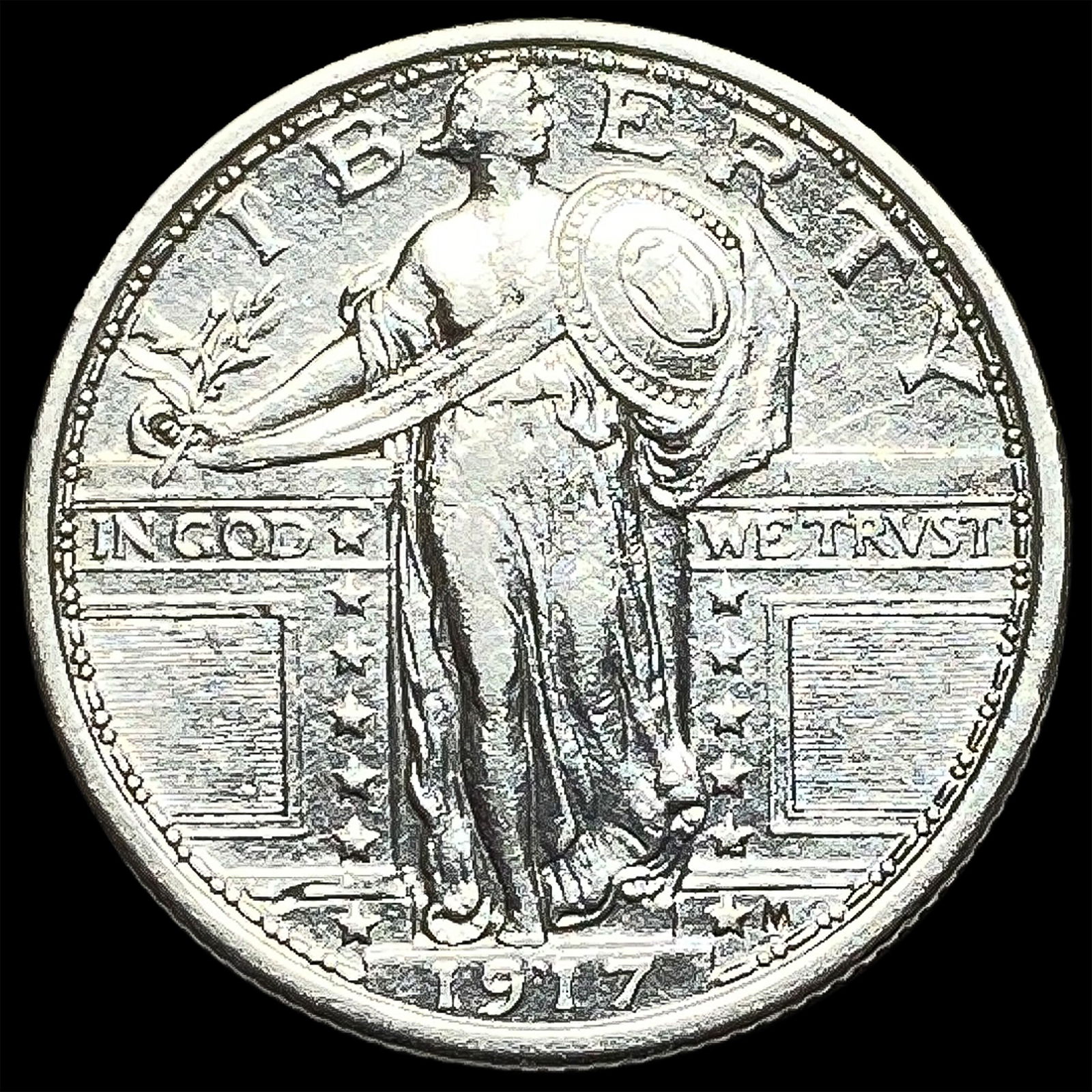 1917 Type 1 Standing Liberty Quarter CLOSELY UNCIRCULATED (1 of 2)