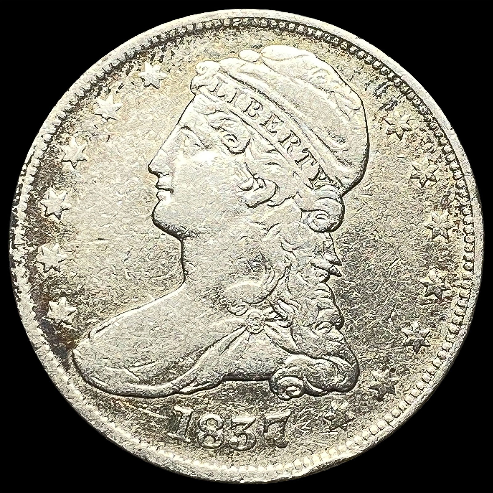 1837 Capped Bust Half Dollar LIGHTLY CIRCULATED (1 of 2)