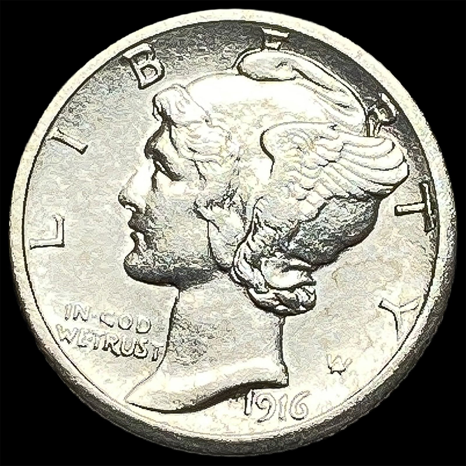 1916-S Silver Mercury Dime UNCIRCULATED (1 of 2)