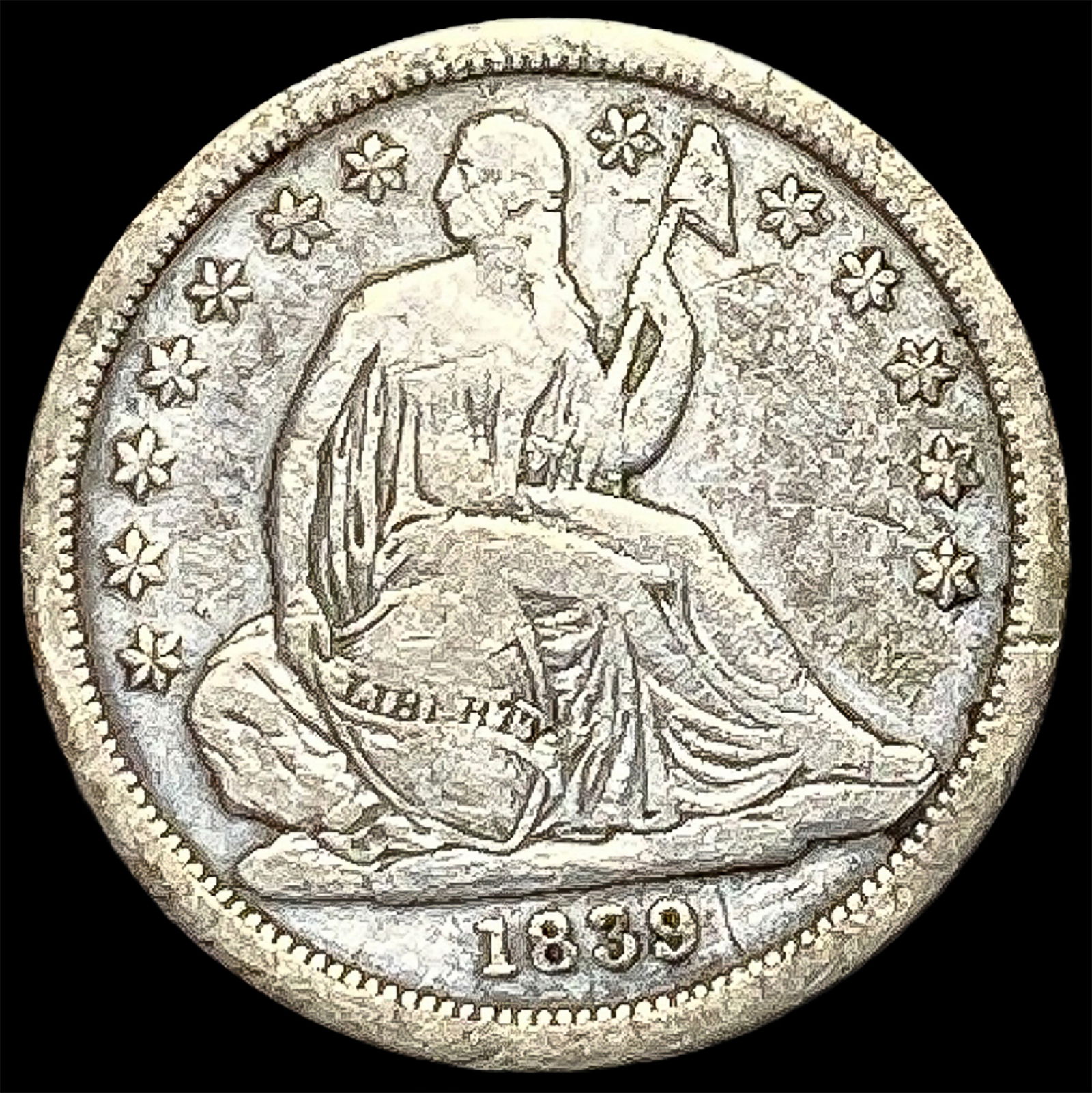 1839 Seated Liberty Dime LIGHTLY CIRCULATED (1 of 2)