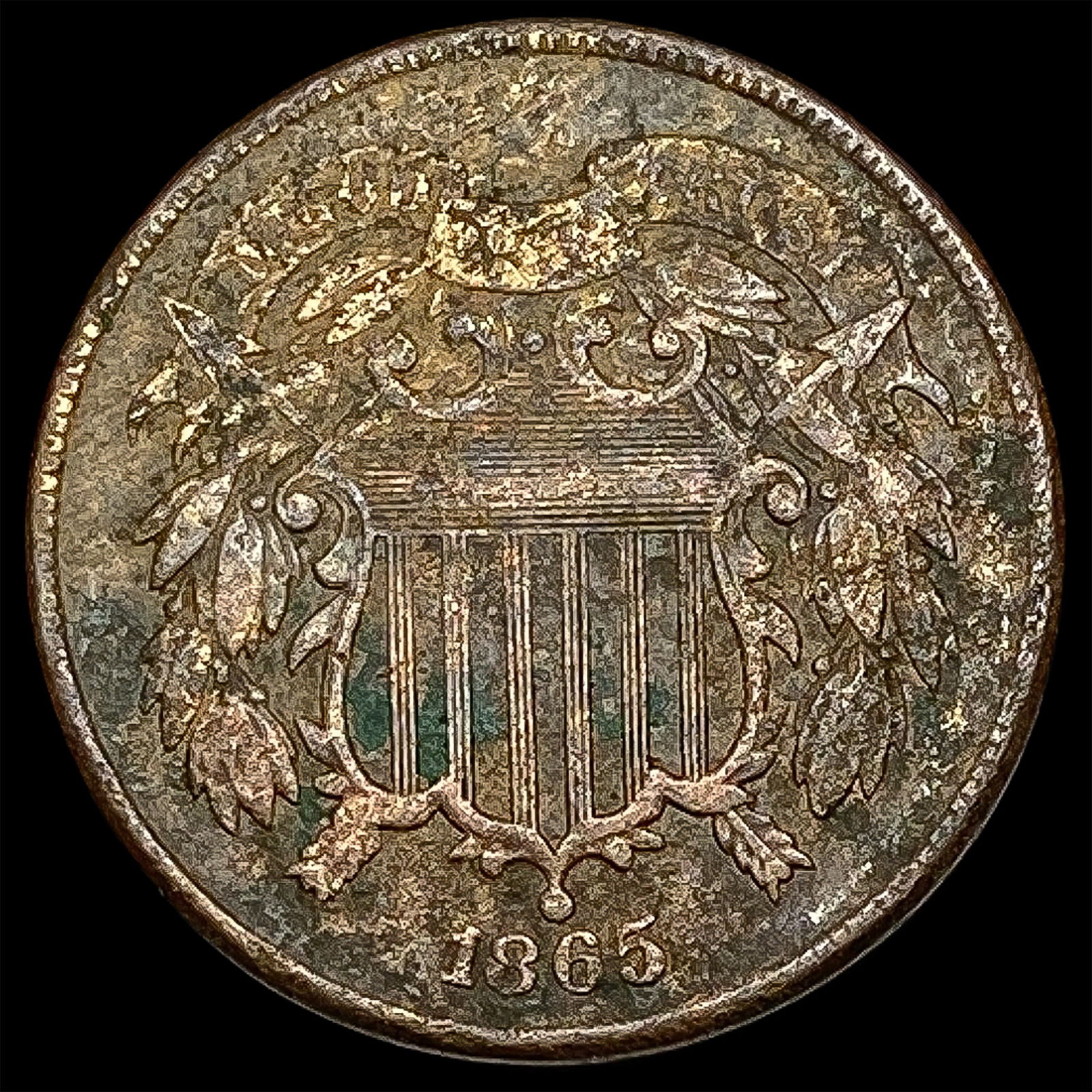 1865 Copper Two-Cent Piece HIGH GRADE (1 of 2)