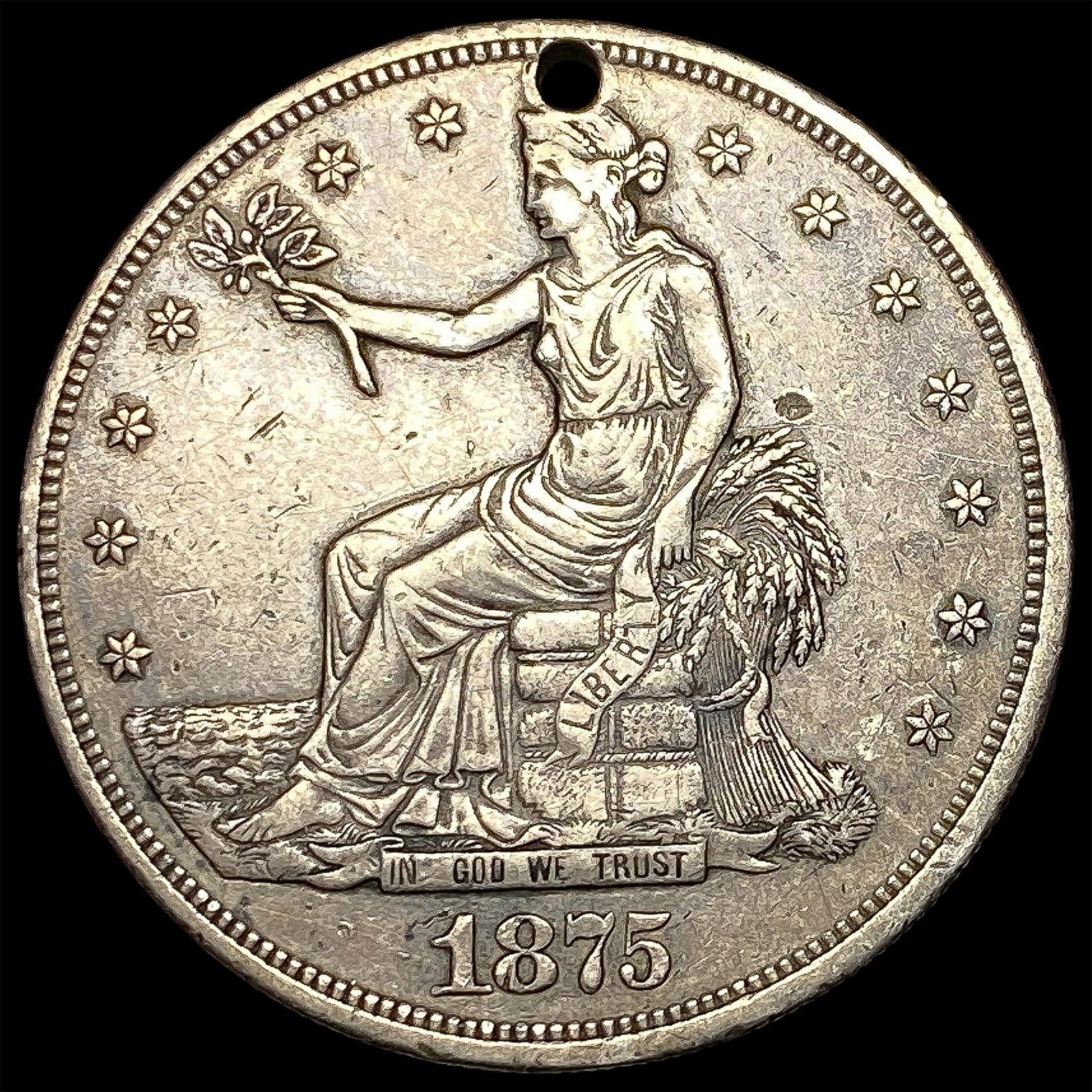 1875-CC Silver Trade Dollar HIGH GRADE: 1875-CC Silver Trade Dollar HIGH GRADE