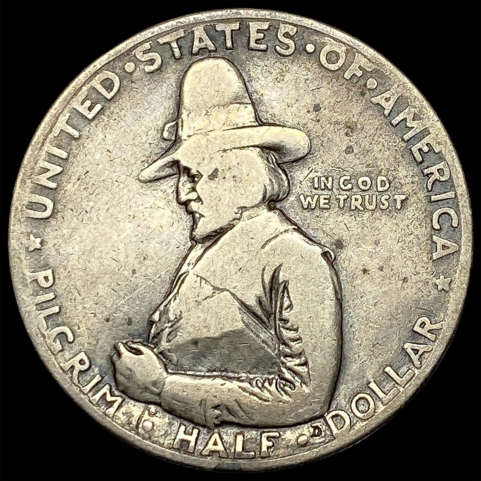 1920 Silver Pilgrim Tercentenary Half Dollar NICELY CIRCULATED (1 of 2)
