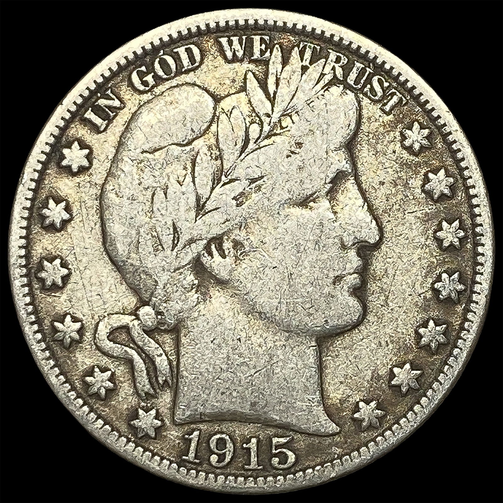 1915-D Silver Barber Half Dollar LIGHTLY CIRCULATED (1 of 2)