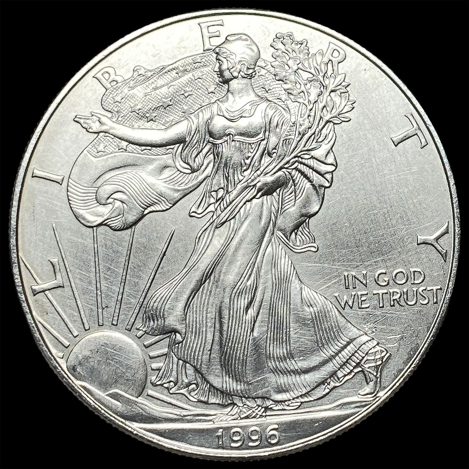1996 1 oz Silver American Eagle $1 UNCIRCULATED (1 of 2)