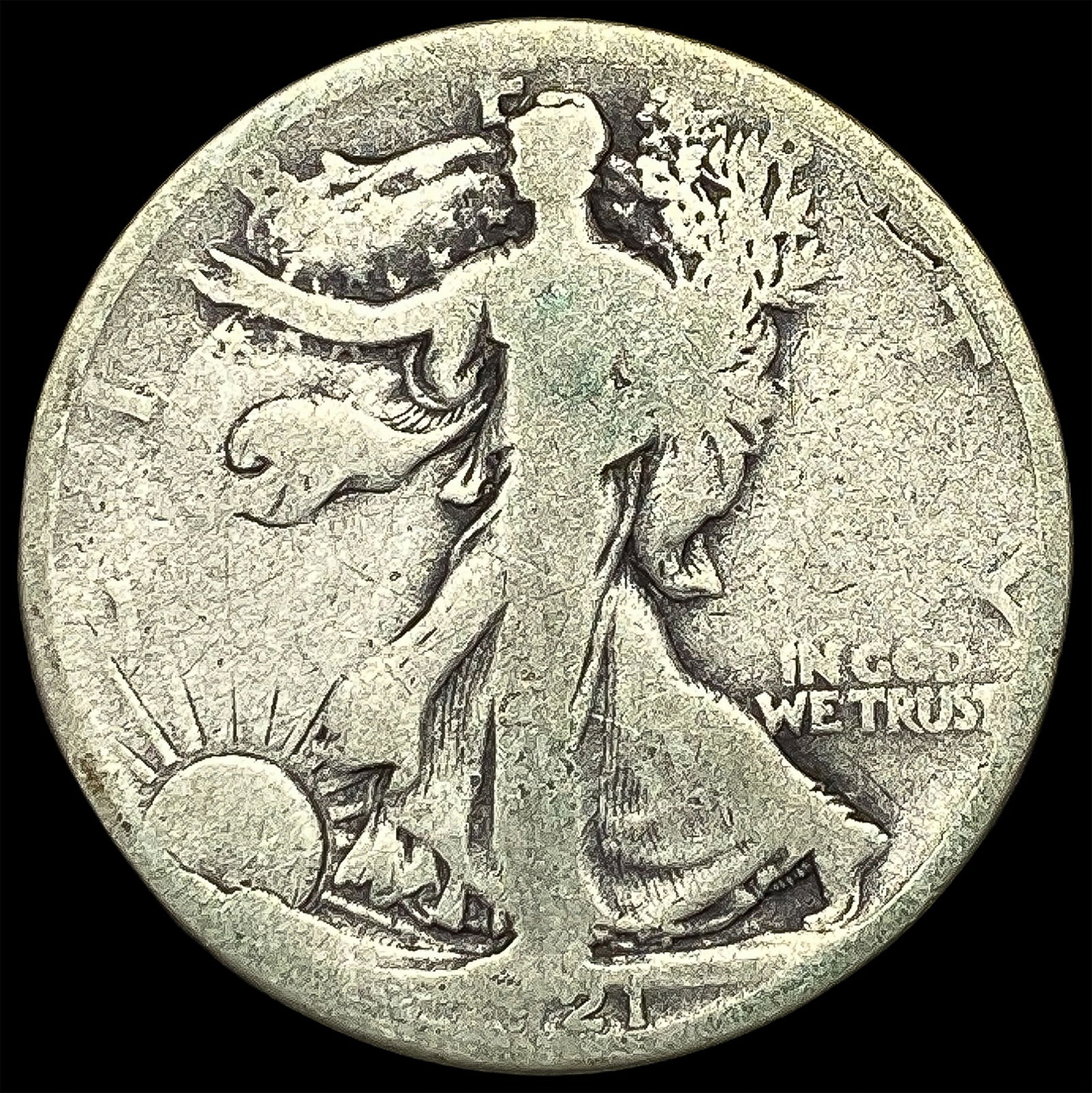 Walking Liberty Half Dollar 1917. NICELY CIRCULATED (1 of 2)