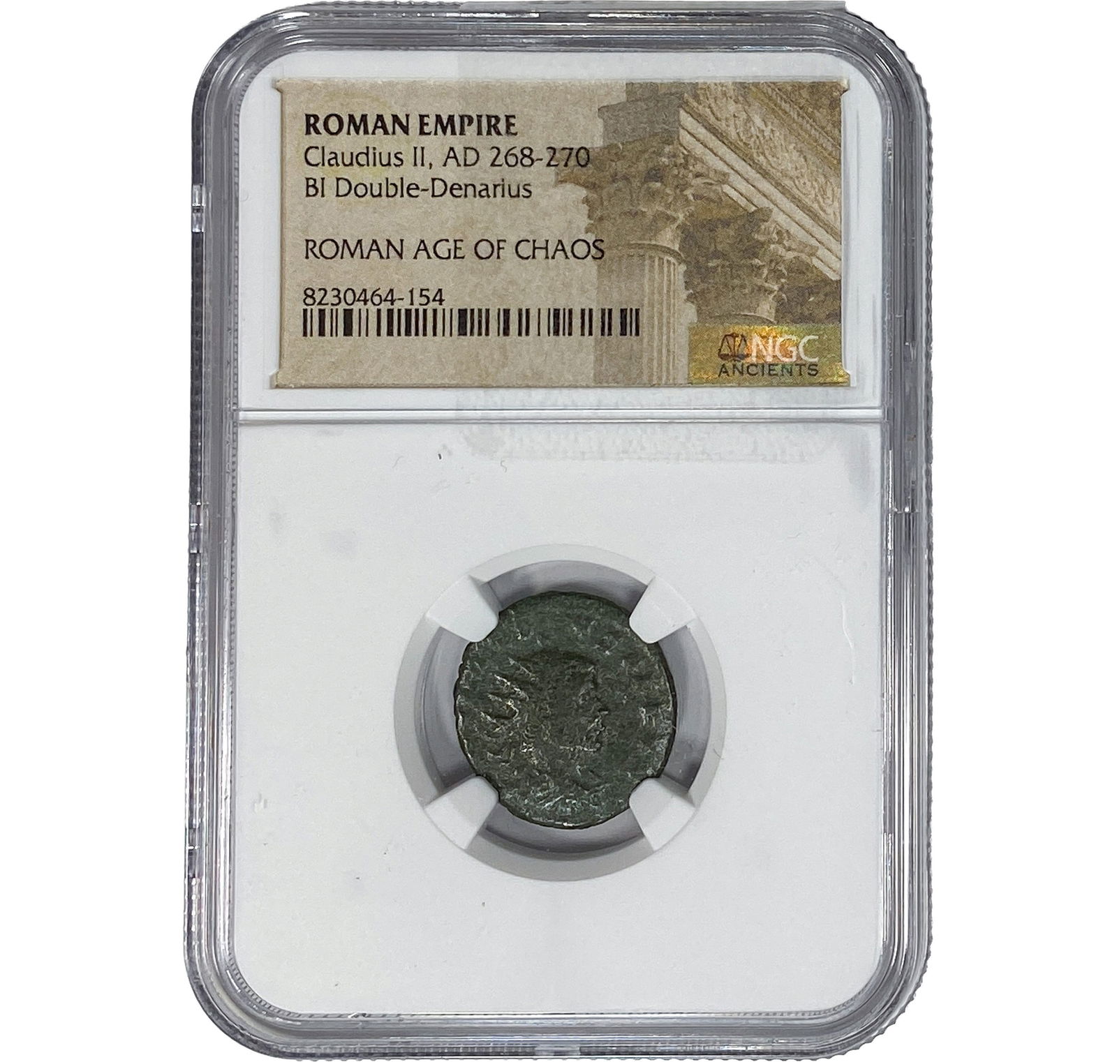Roman Claudius II, AD268-270 BI Dbl-Denarius NGC (1 of 2)