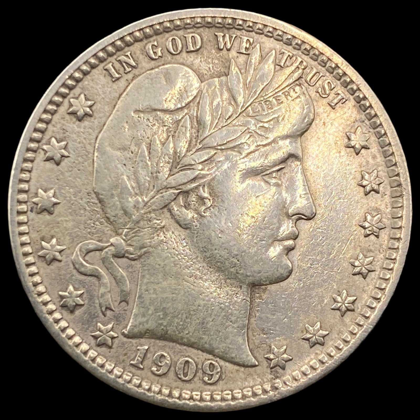 1909-D Silver Barber Quarter CLOSELY UNCIRCULATED (1 of 2)