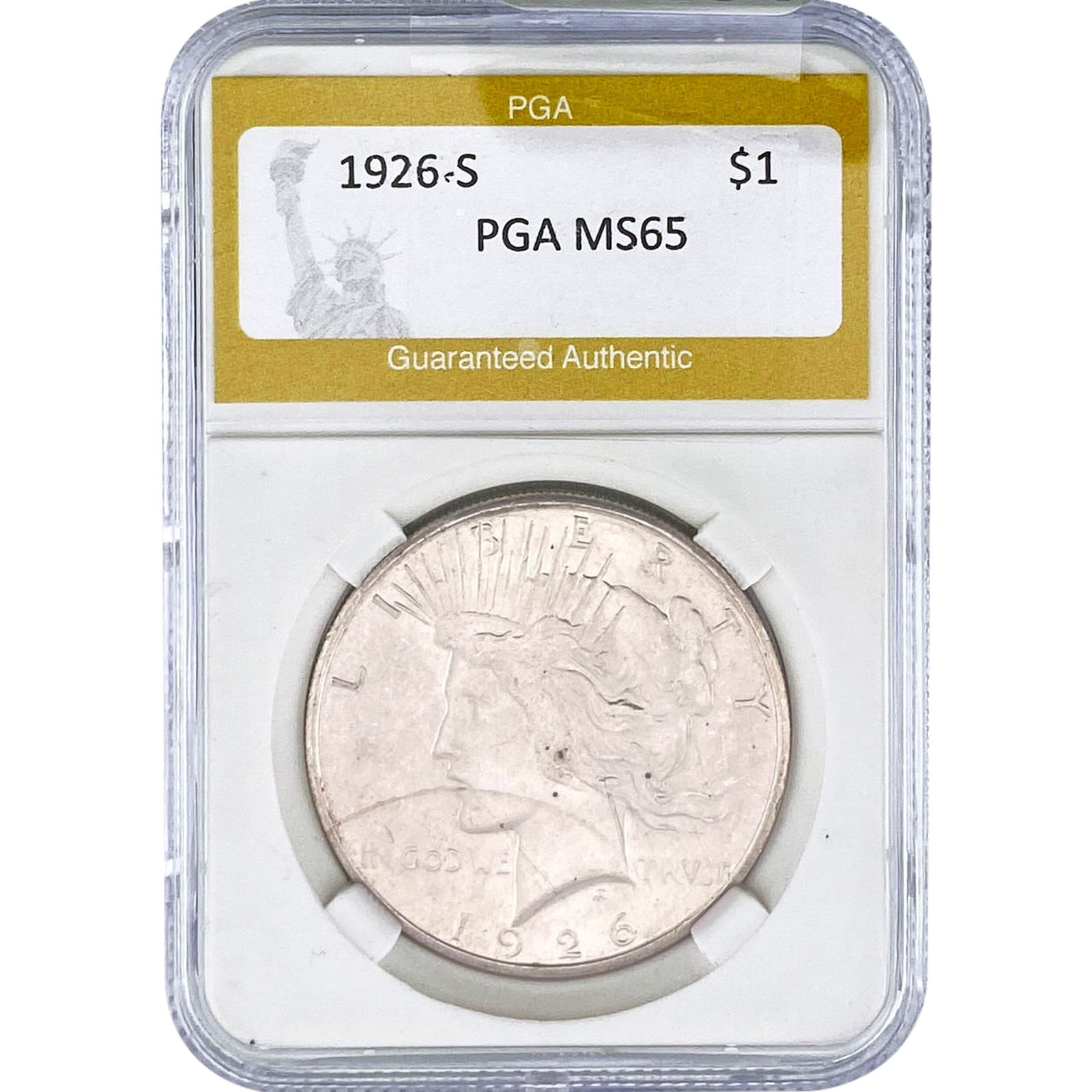 1926-S Silver Peace Dollar PGA MS65 (1 of 2)