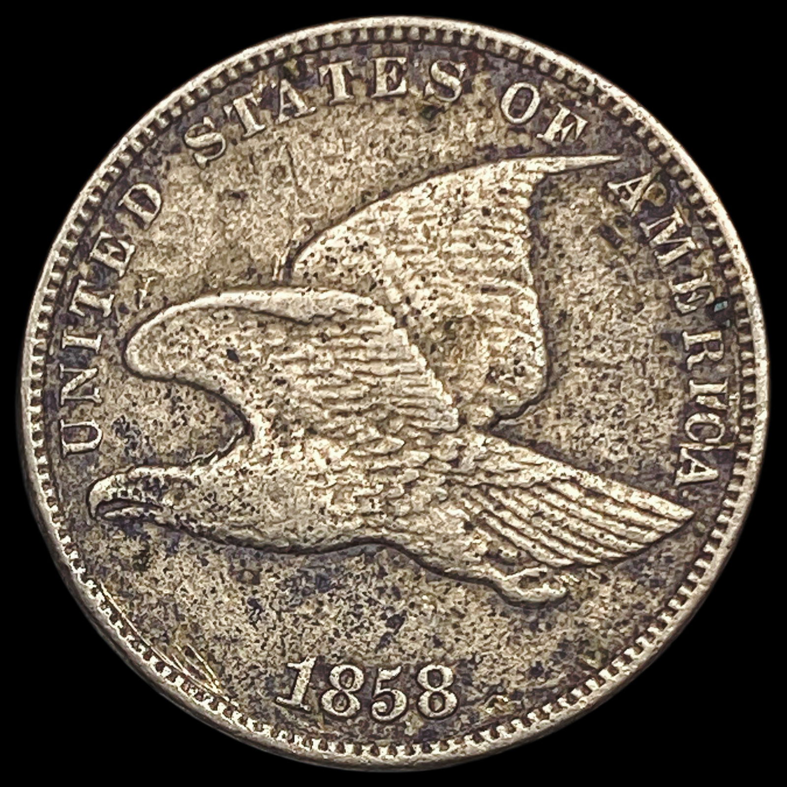 1858 Flying Eagle Cent NEARLY UNCIRCULATED (1 of 2)