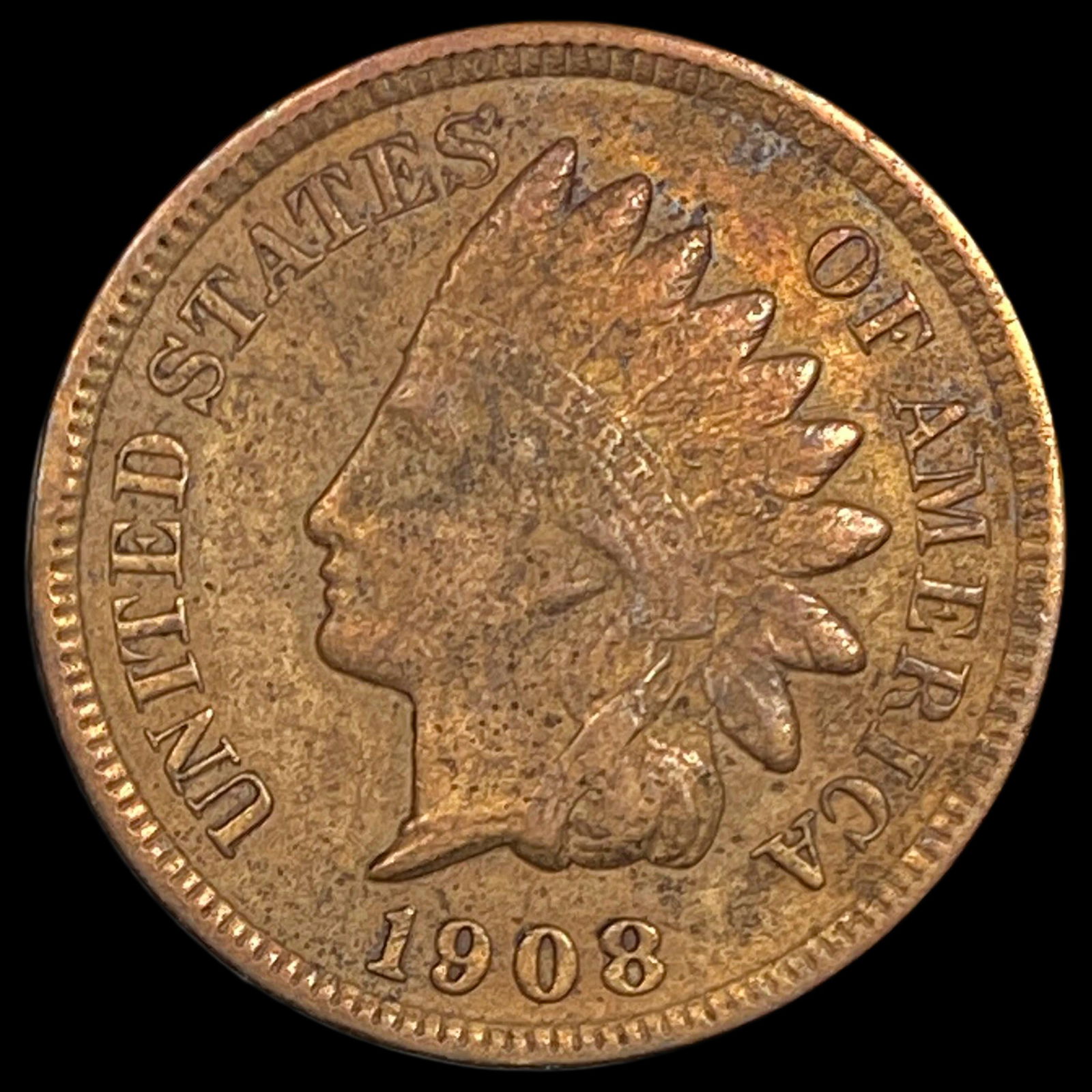 1908-S Indian Head Cent LIGHTLY CIRCULATED (1 of 2)