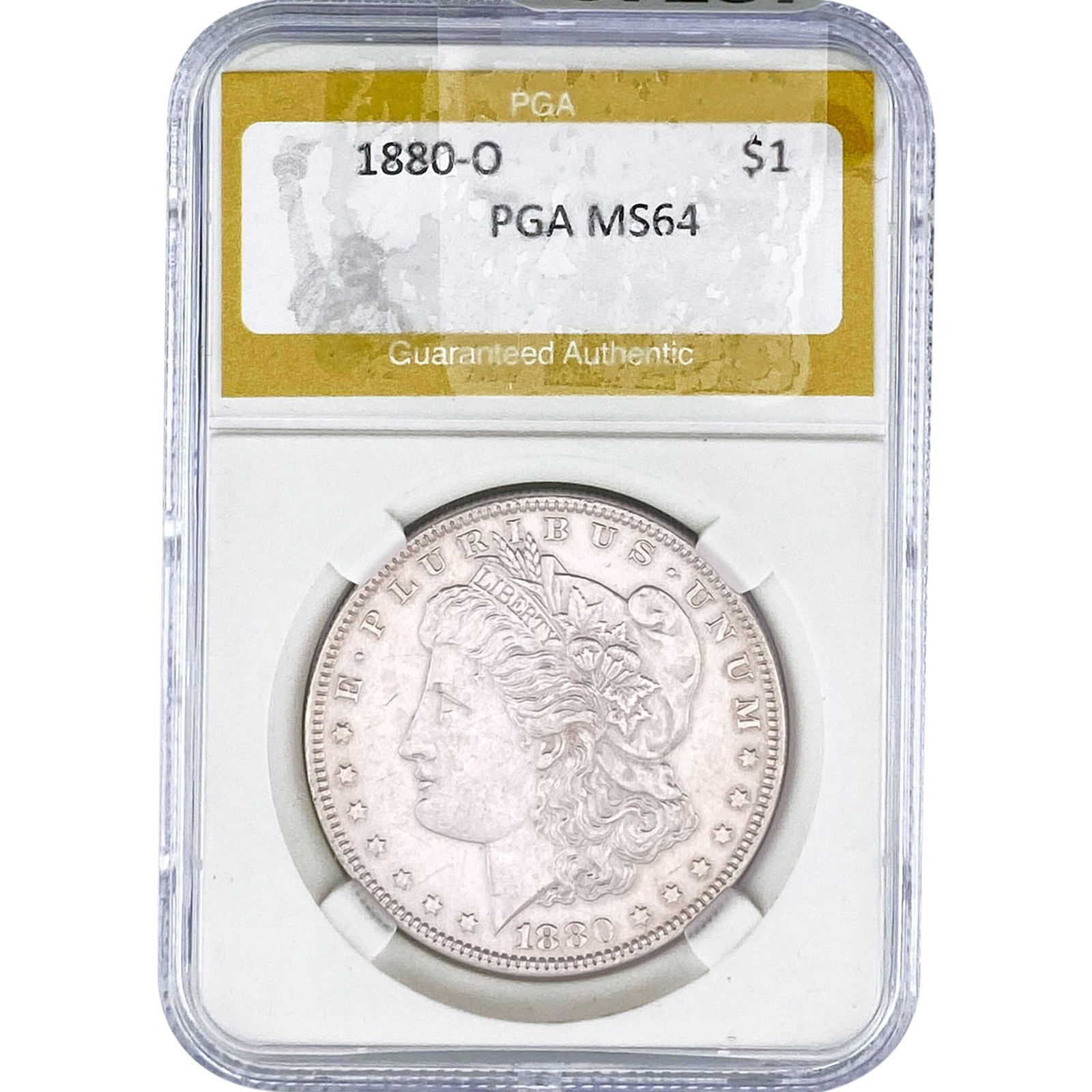 1880-O Morgan Silver Dollar PGA MS64: 1880-O Morgan Silver Dollar PGA MS64