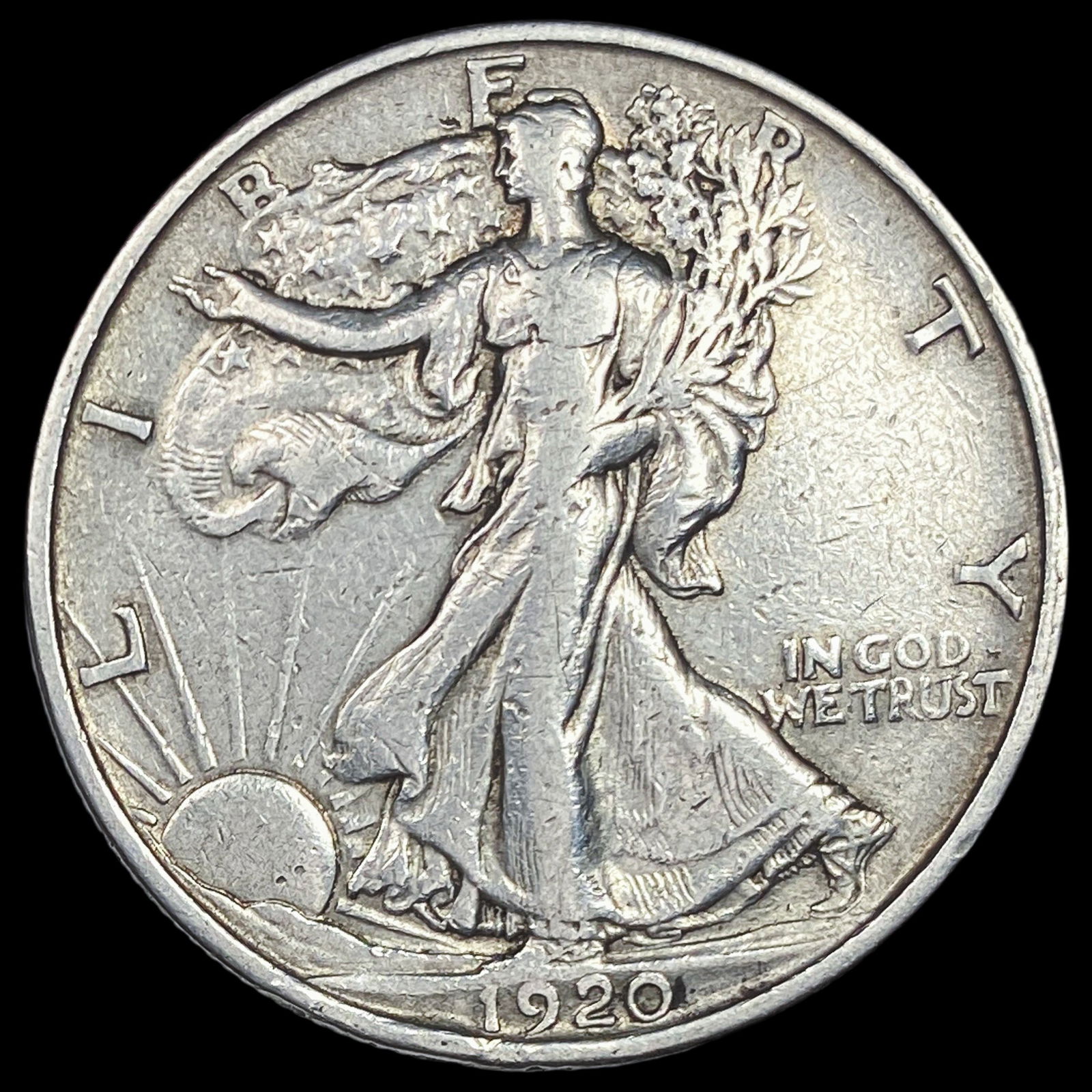 1920-S Silver Half Dollar NEARLY UNCIRCULATED (1 of 2)
