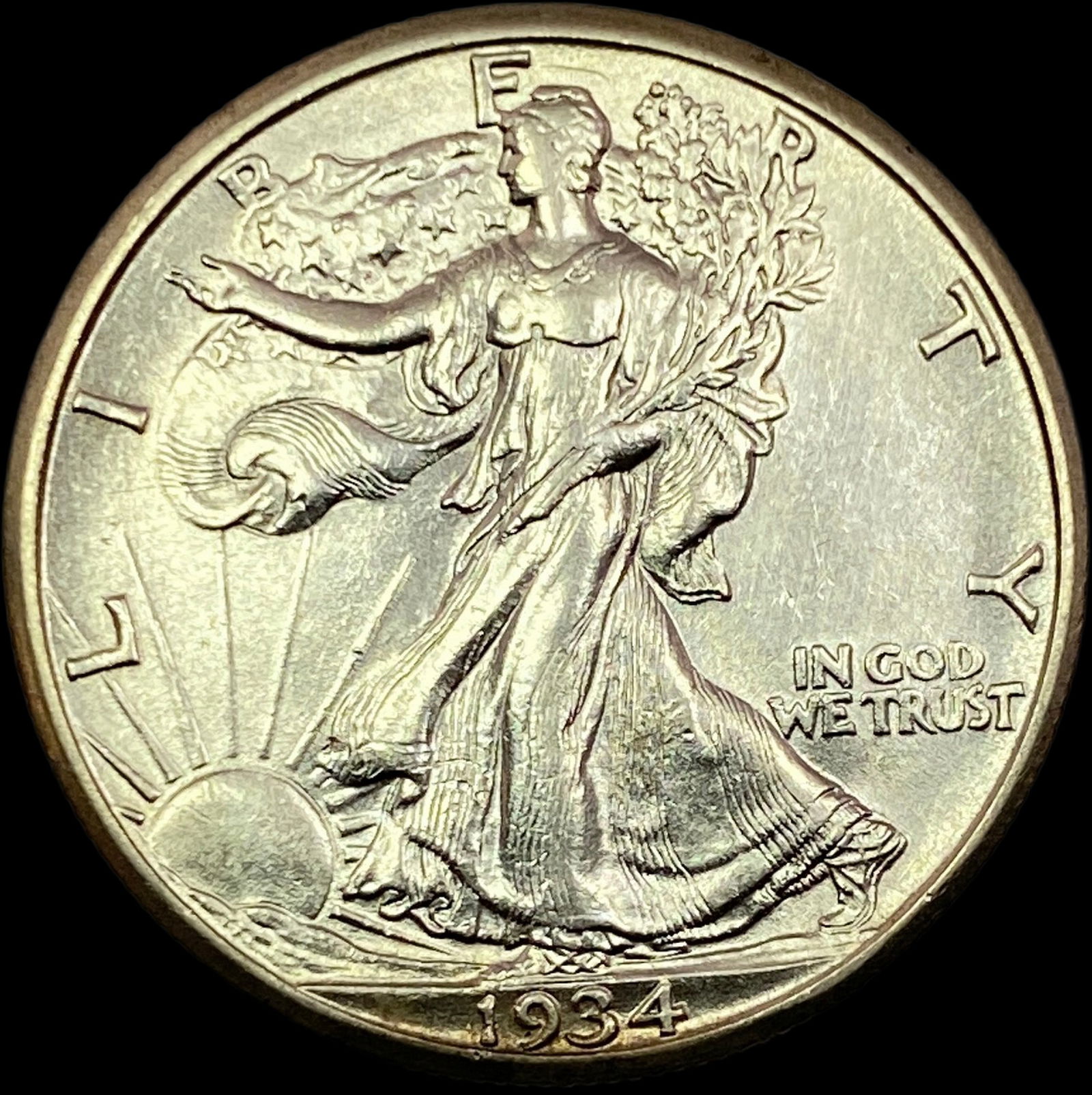 1934-S Silver Half Dollar Walking Liberty CHOICE AU (1 of 2)