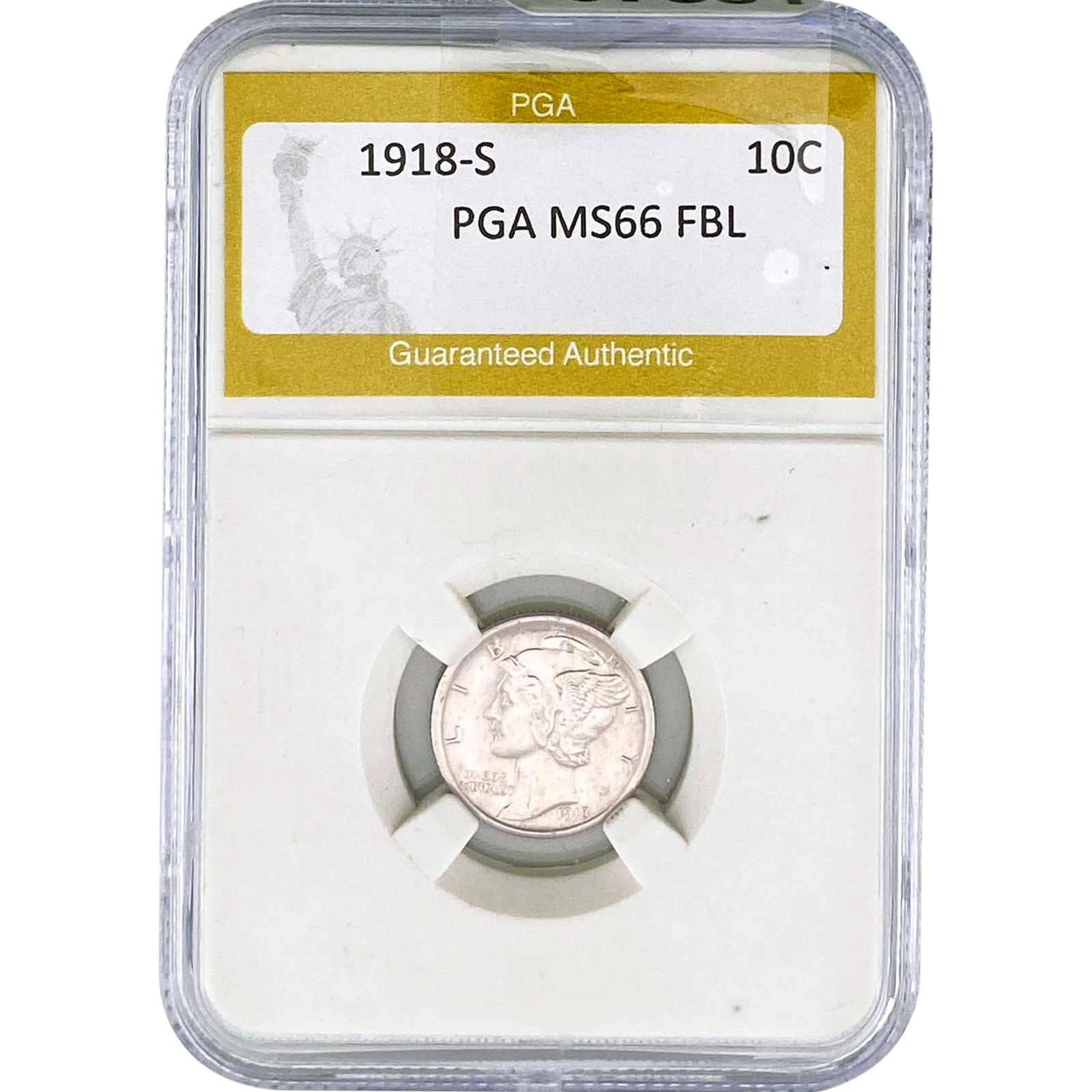 1918-S Mercury Silver Dime PGA MS66 FBL (1 of 2)