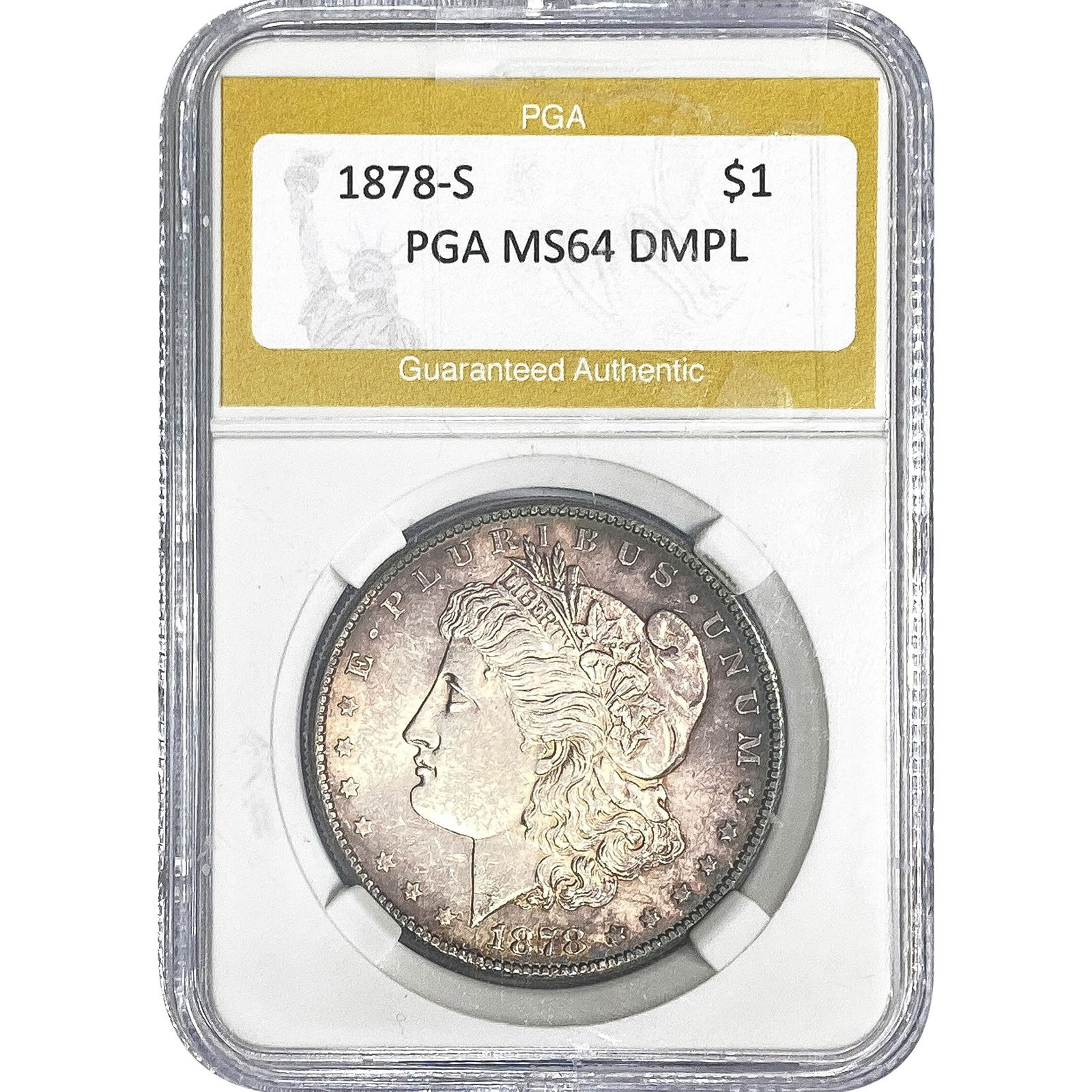 1878-S Morgan Silver Dollar PGA MS64 DMPL: 1878-S Morgan Silver Dollar PGA MS64 DMPL