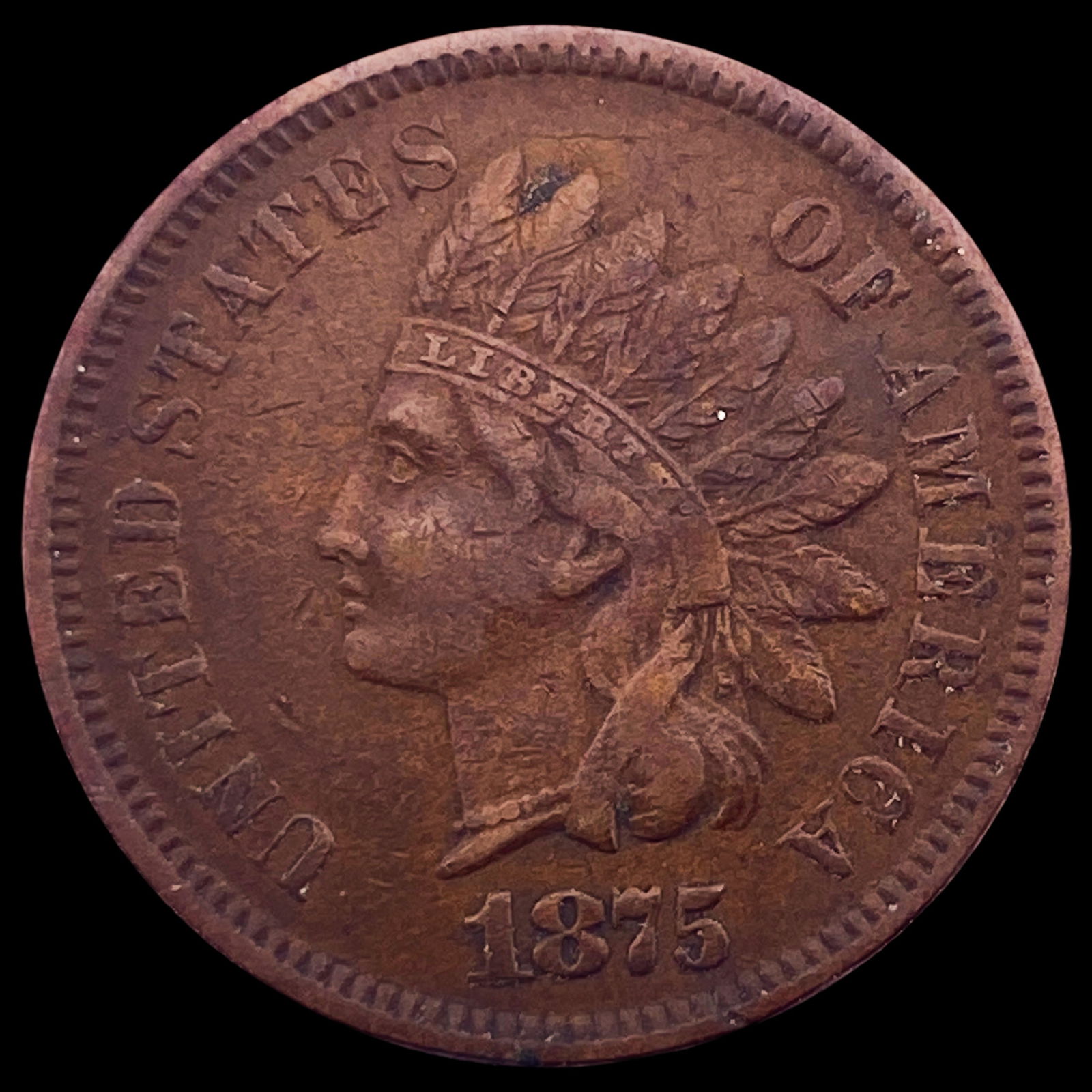 1875 Indian Head Cent LIGHTLY CIRCULATED (1 of 2)