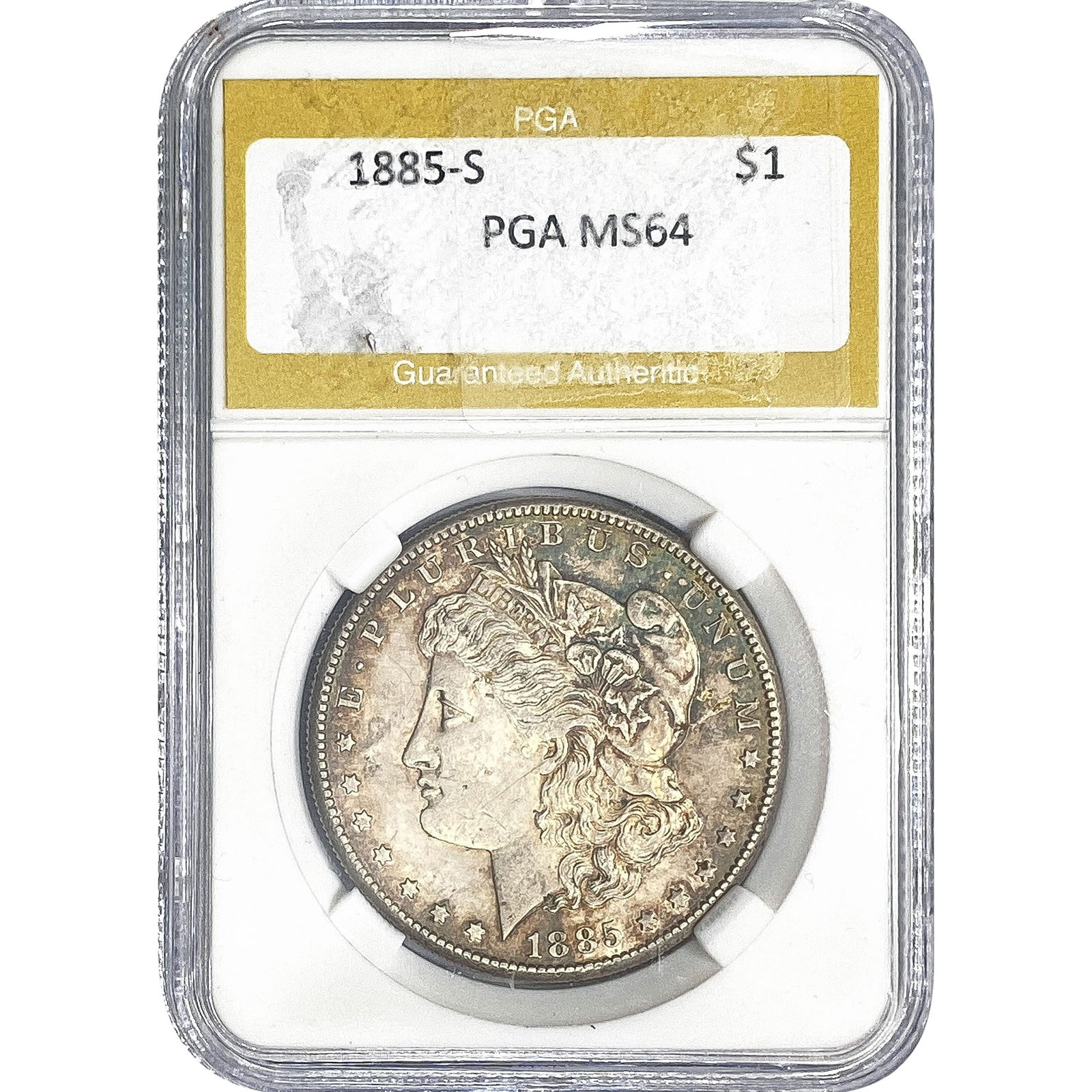 1885-S Morgan Silver Dollar PGA MS64: 1885-S Morgan Silver Dollar PGA MS64