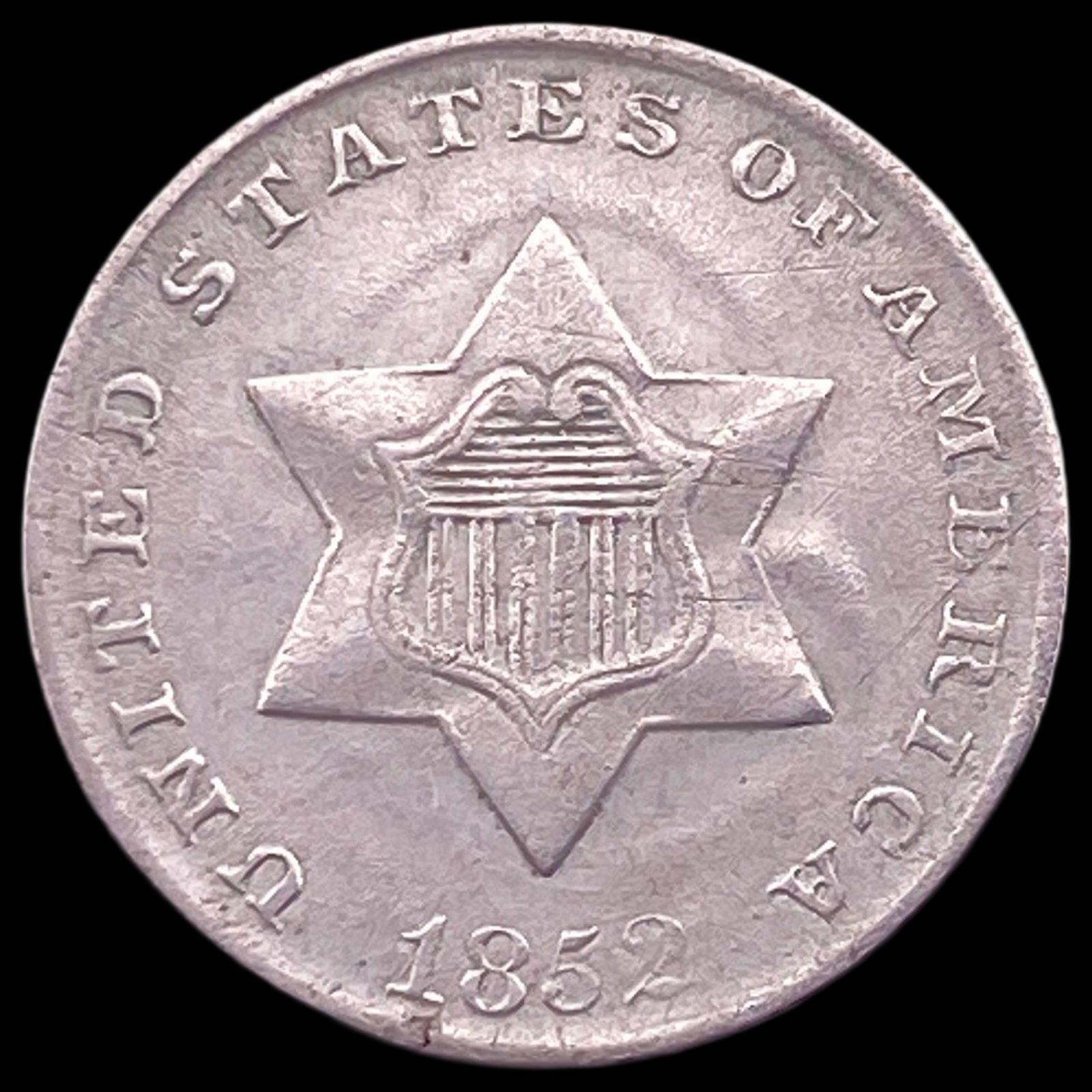 1852 Silver Three-Cent Piece CHOICE AU (1 of 2)