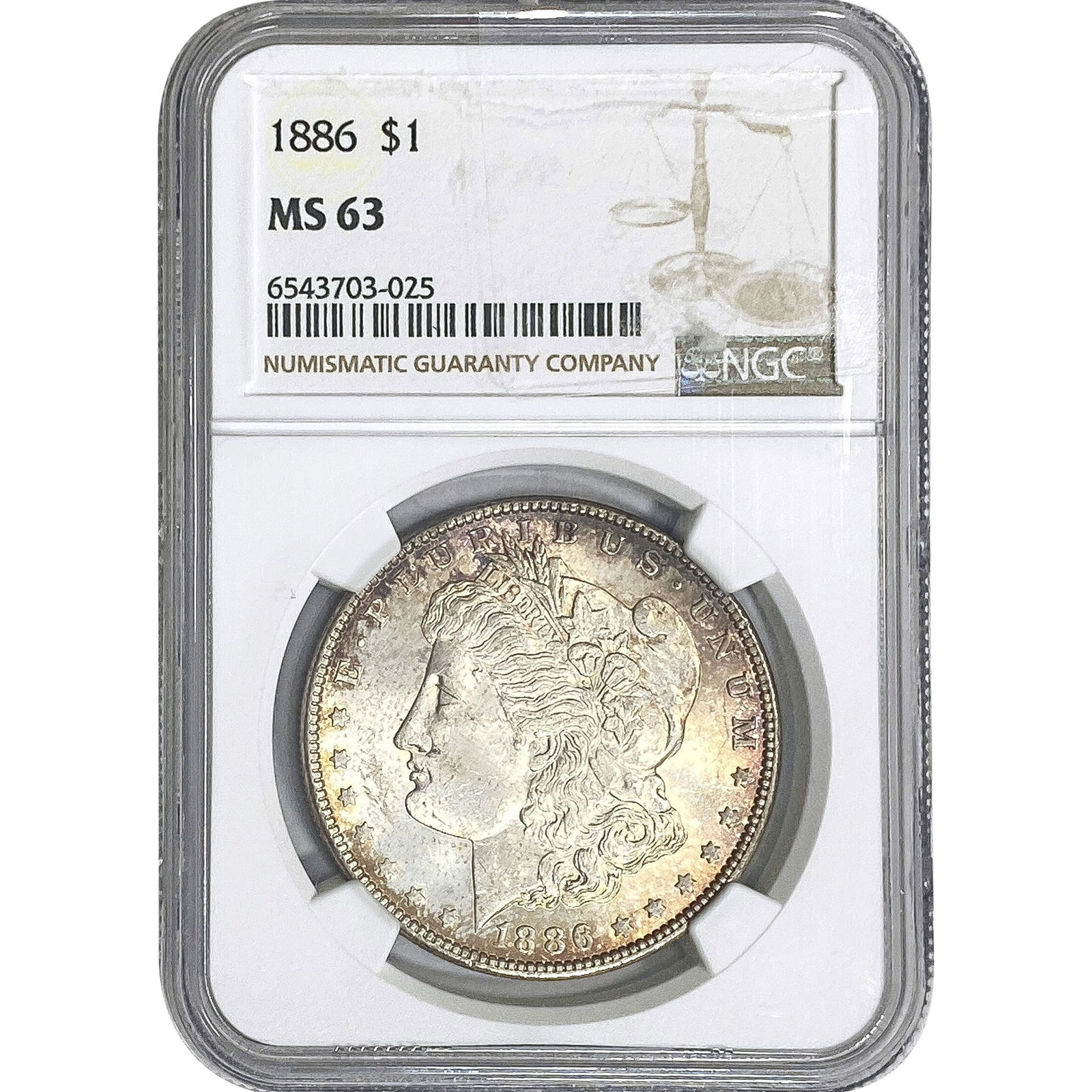 1886 Morgan Silver Dollar NGC MS63 (1 of 2)