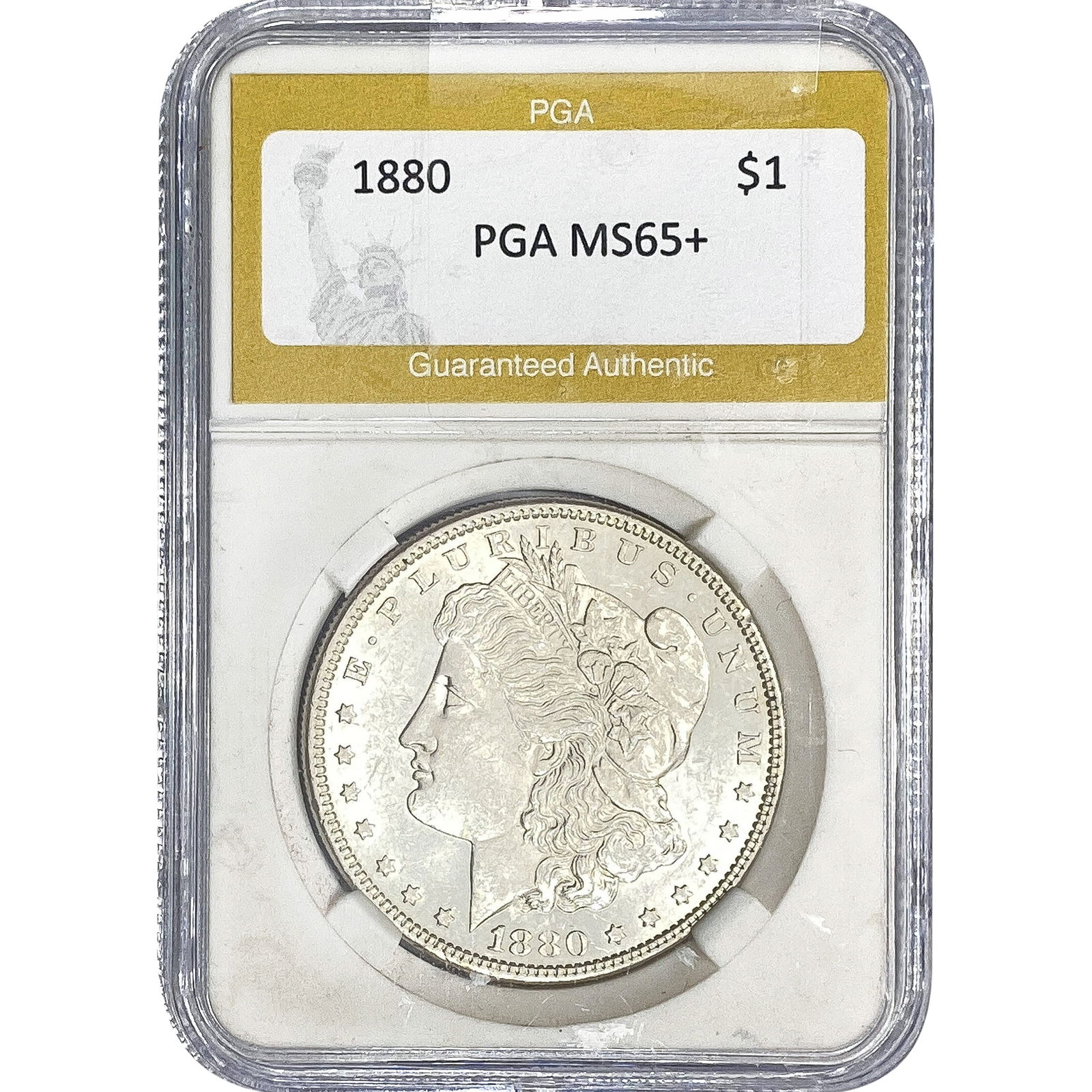 1880 Morgan Silver Dollar PGA MS65+: 1880 Morgan Silver Dollar PGA MS65+