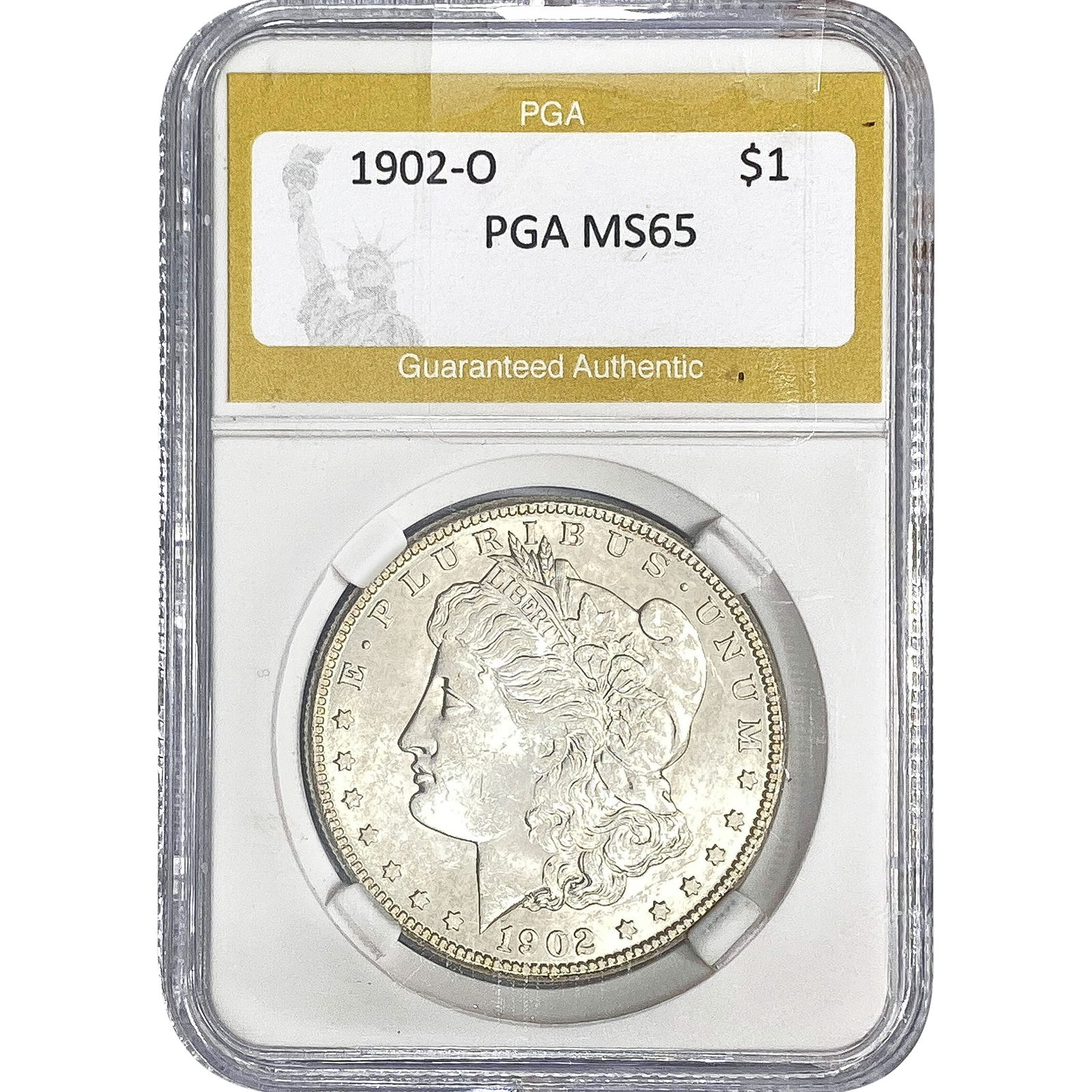 1902-O Morgan Silver Dollar PGA MS65: 1902-O Morgan Silver Dollar PGA MS65