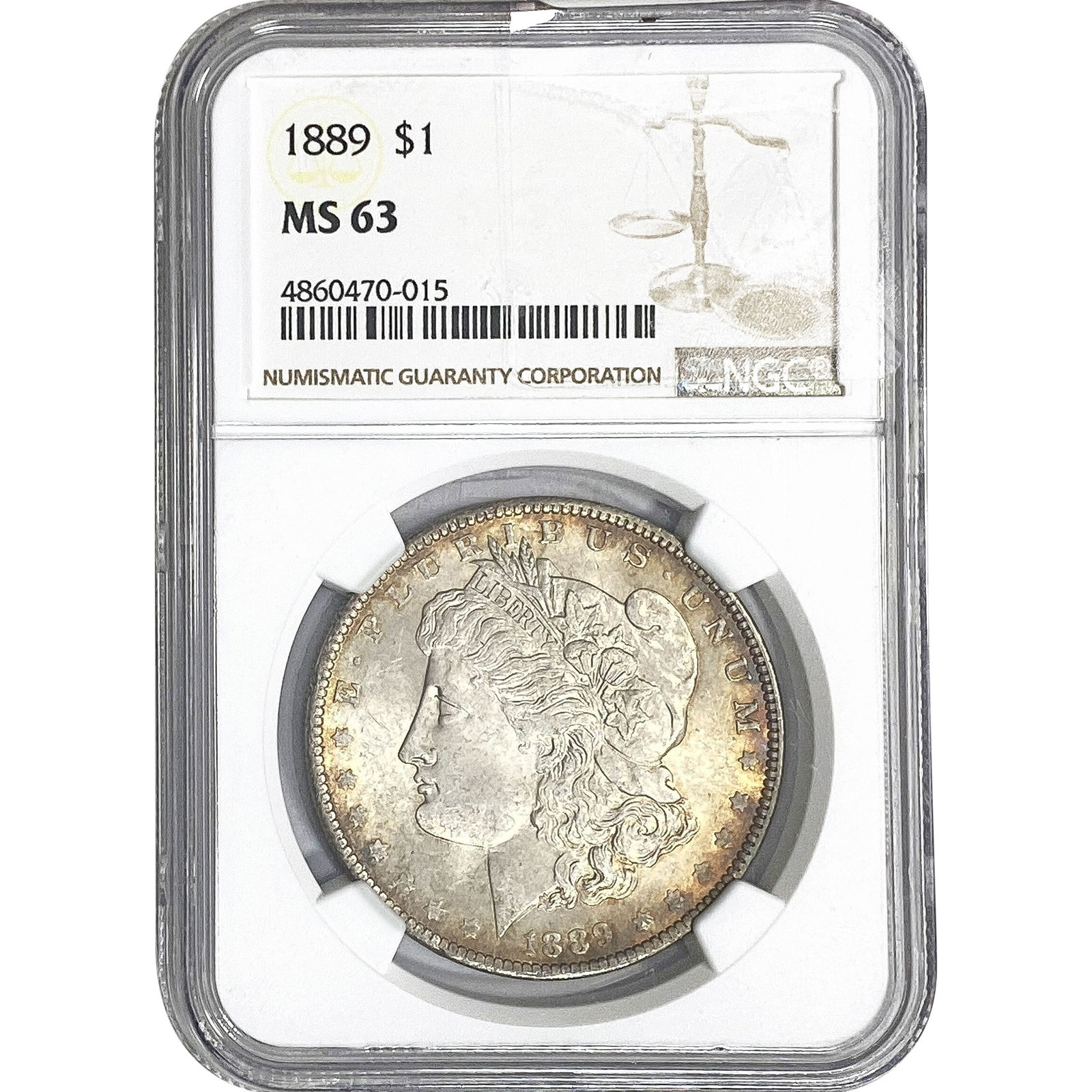 1889 Morgan Silver Dollar NGC MS63: 1889 Morgan Silver Dollar NGC MS63