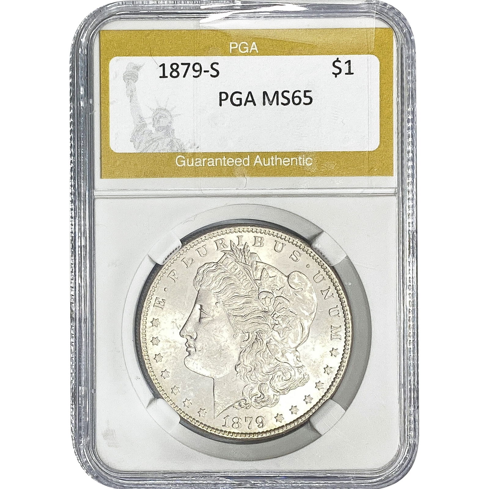 1879-S Morgan Silver Dollar PGA MS65: 1879-S Morgan Silver Dollar PGA MS65