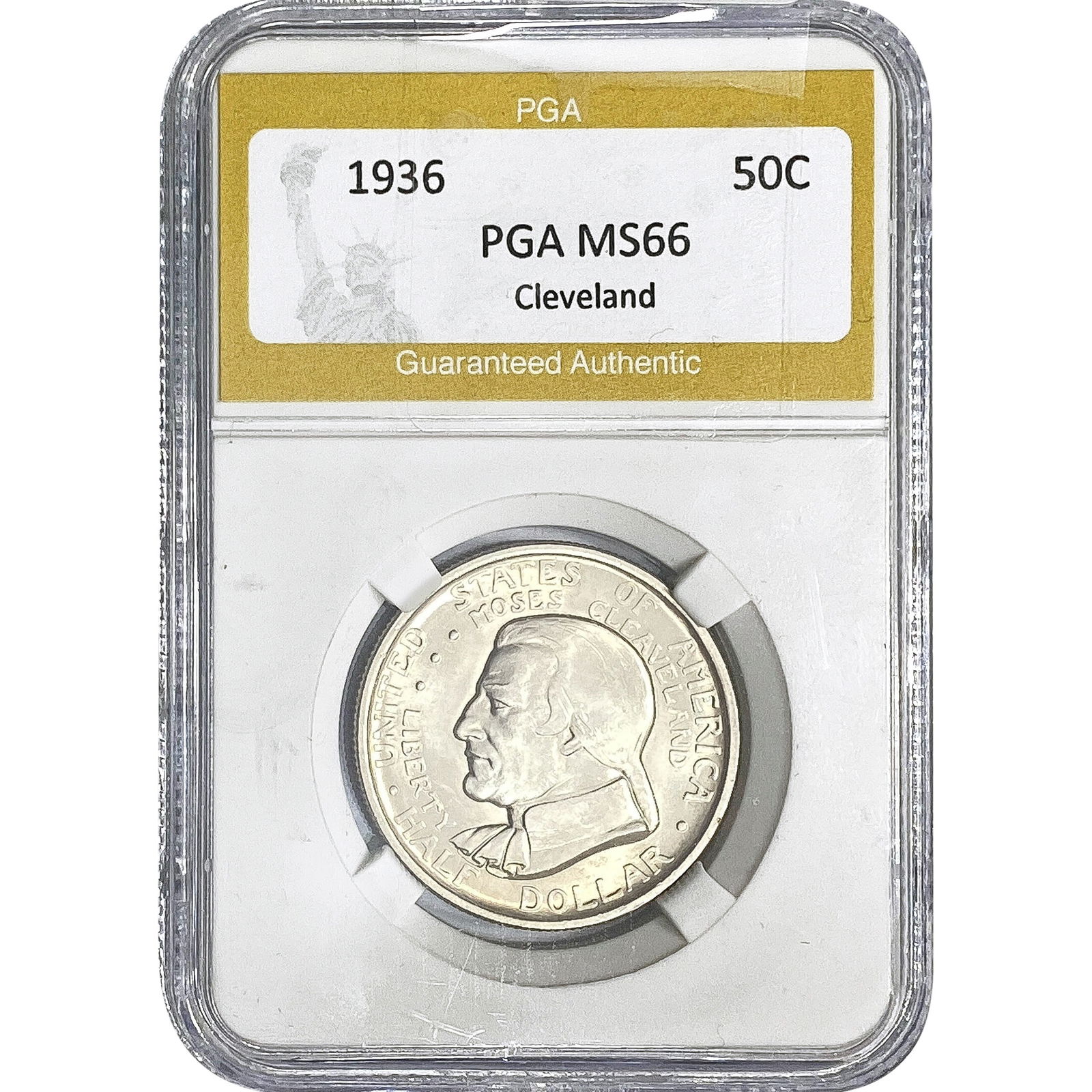 1936 Cleveland Half Dollar PGA MS66: 1936 Cleveland Half Dollar PGA MS66