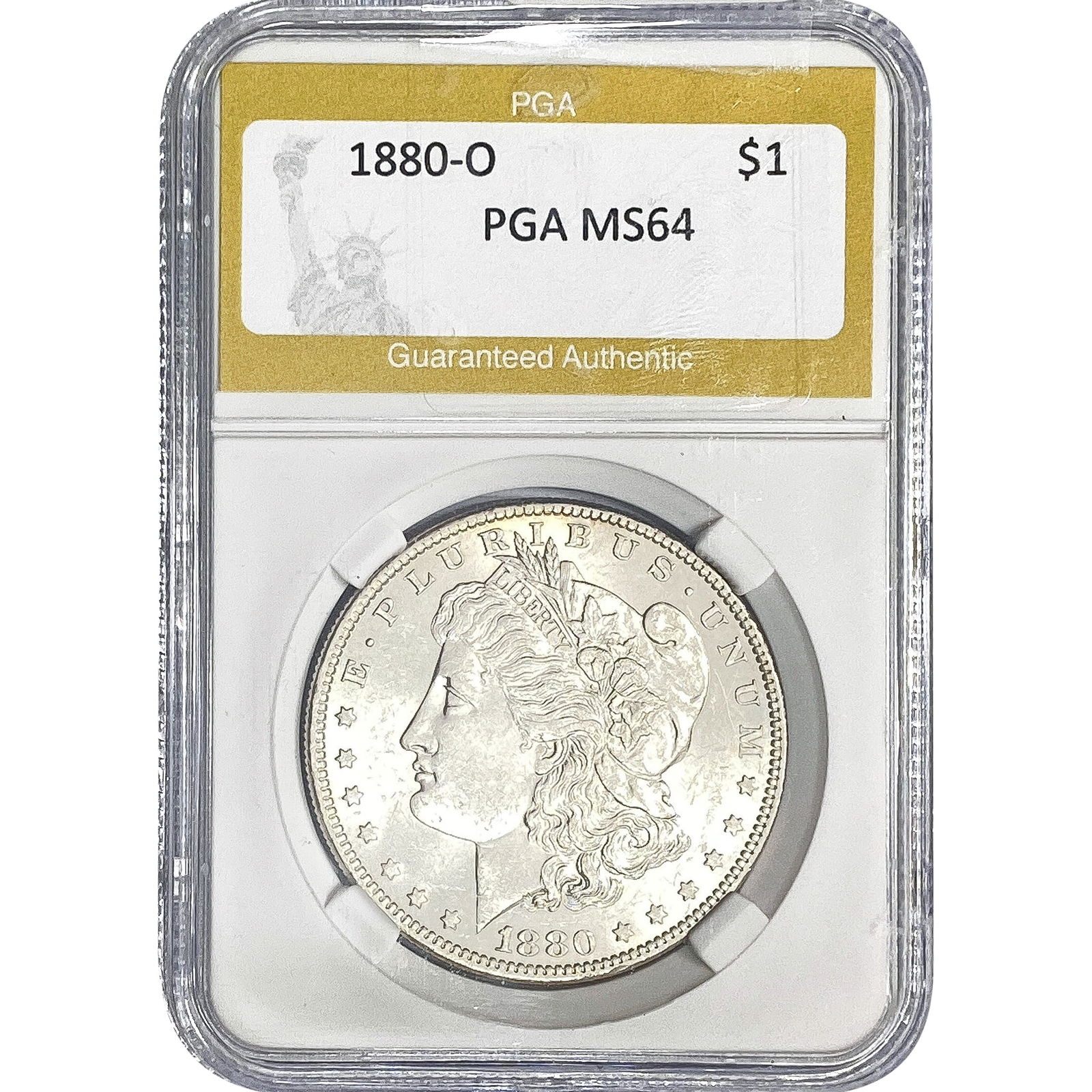 1880-O Morgan Silver Dollar PGA MS64: 1880-O Morgan Silver Dollar PGA MS64