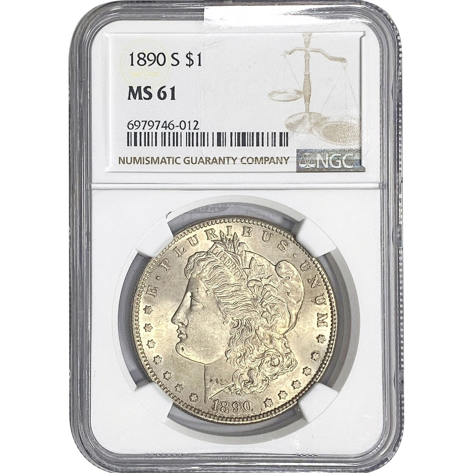 1890-S Morgan Silver Dollar NGC MS61 (1 of 2)