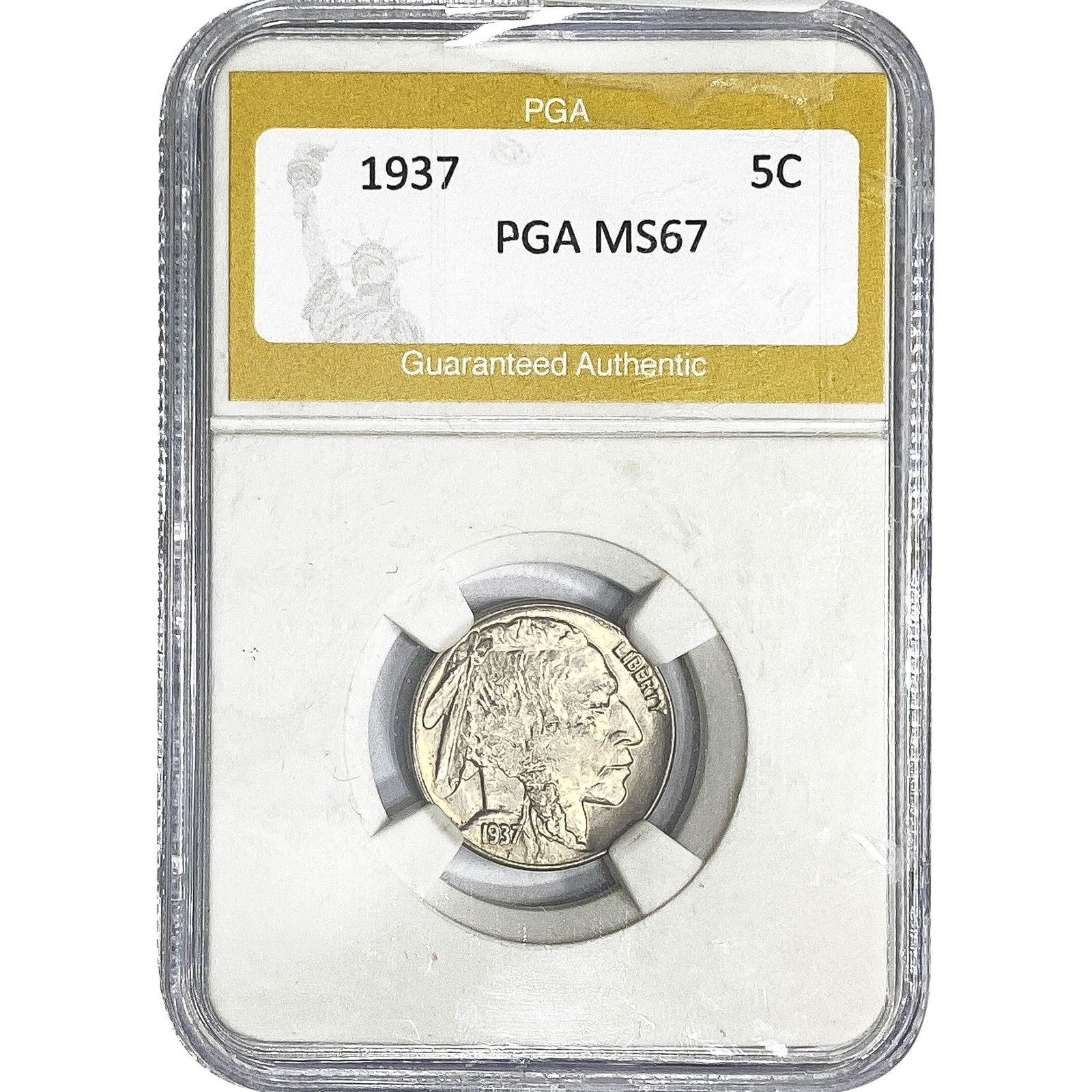 1937 Buffalo Nickel PGA MS67: 1937 Buffalo Nickel PGA MS67