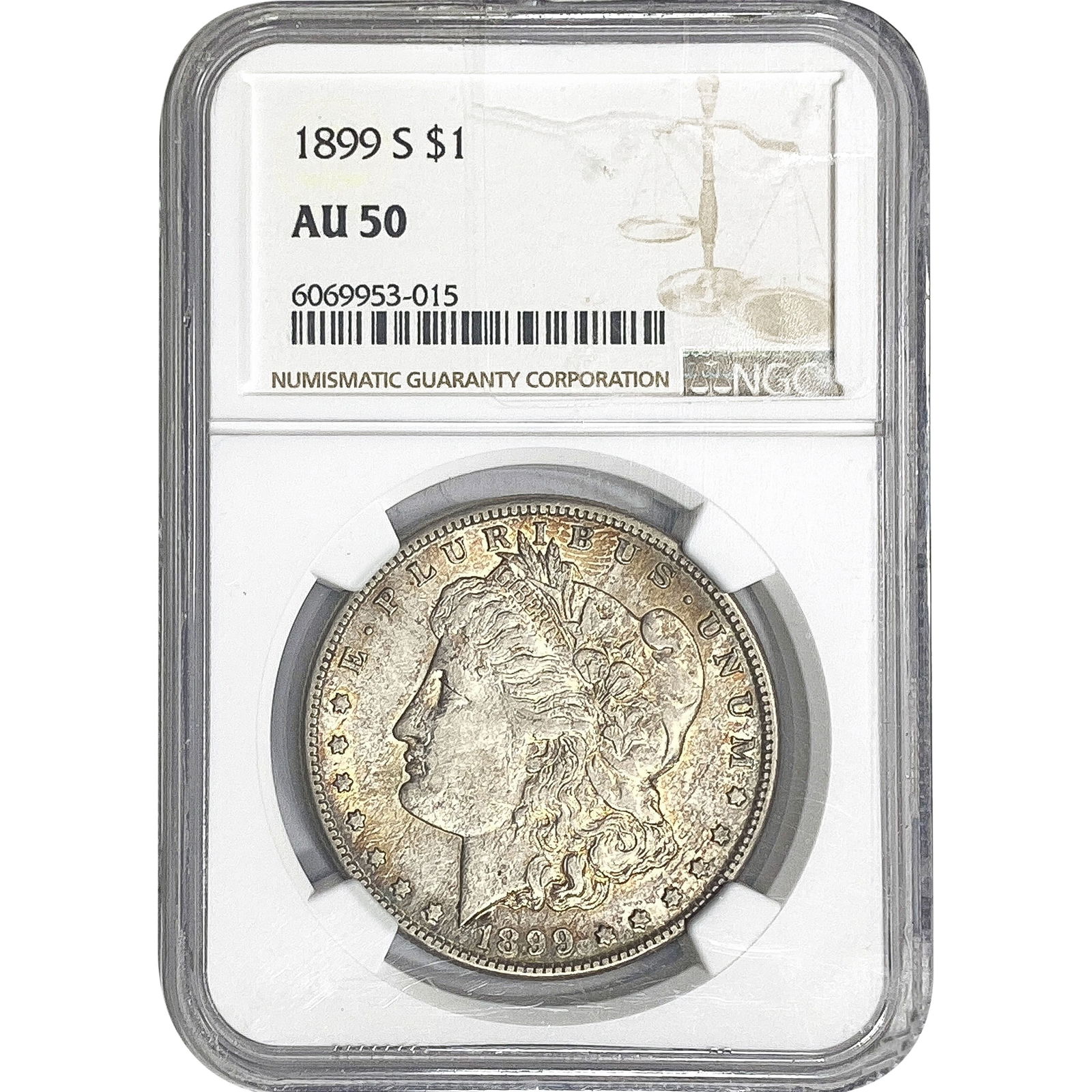 1899-S Morgan Silver Dollar NGC AU50 (1 of 2)