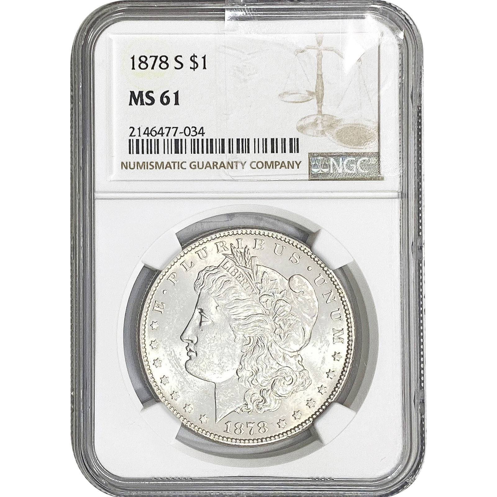 1878-S Morgan Silver Dollar NGC MS61 (1 of 2)