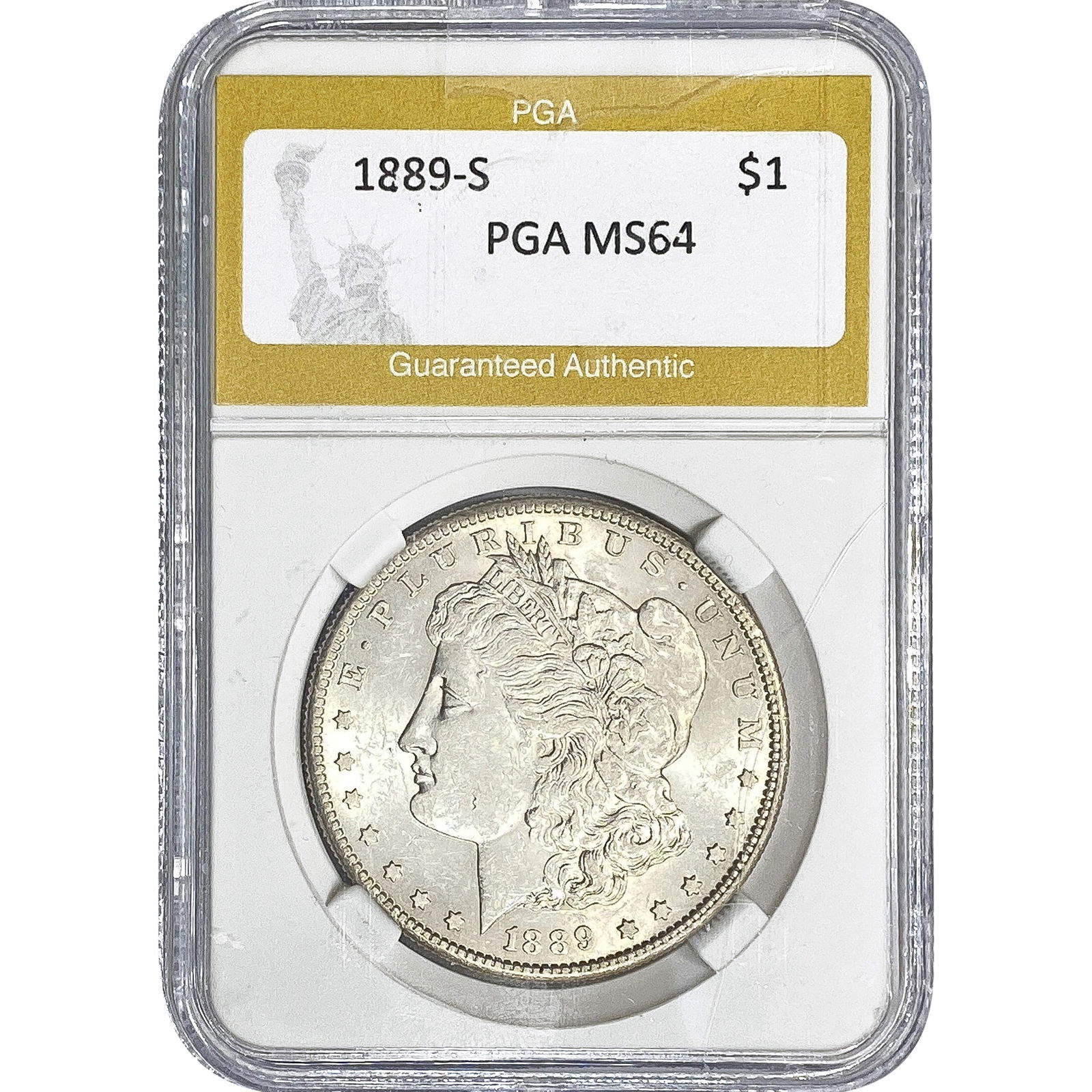 1889-S Morgan Silver Dollar PGA MS64 (1 of 2)