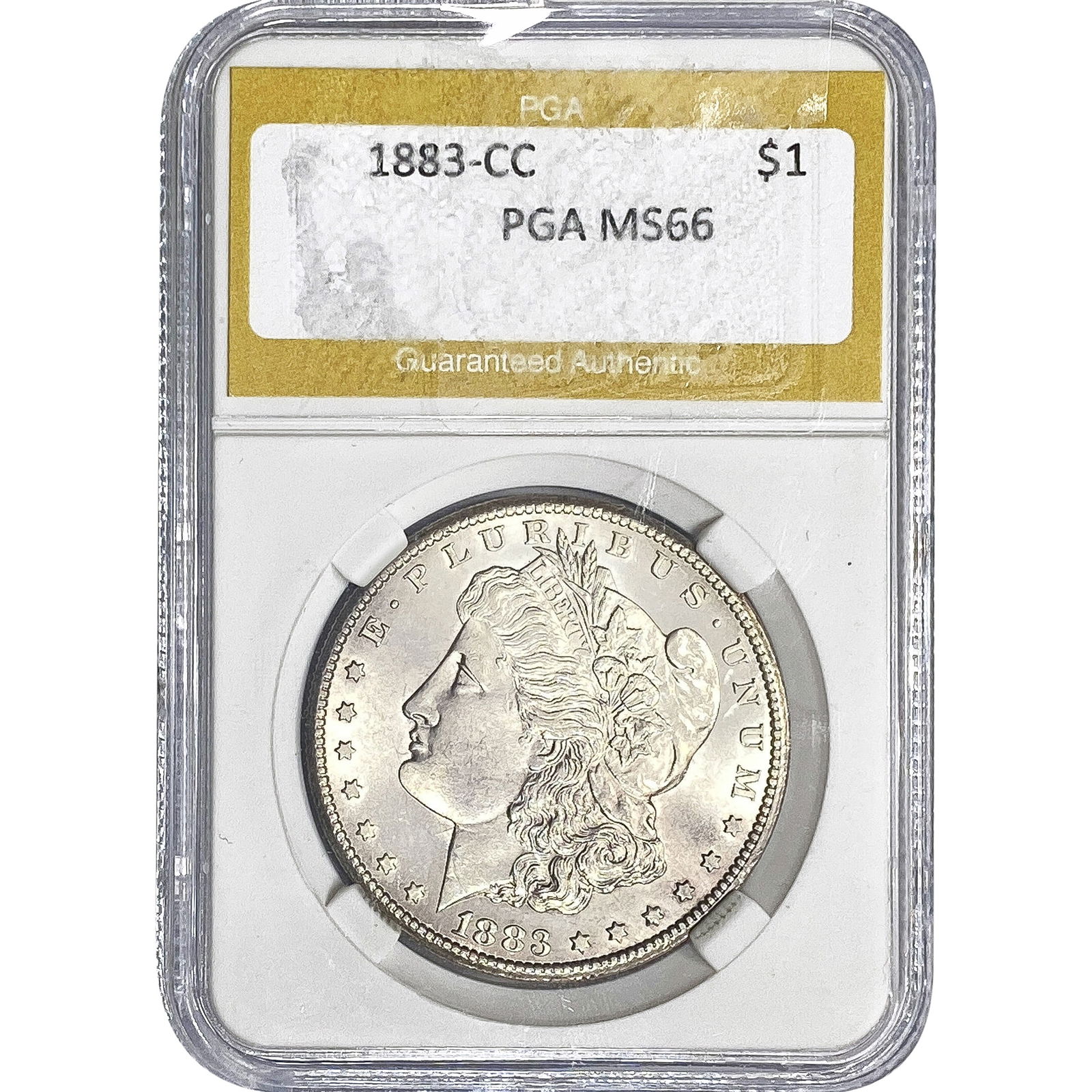 1833-CC Morgan Silver Dollar PGA MS66: 1833-CC Morgan Silver Dollar PGA MS66