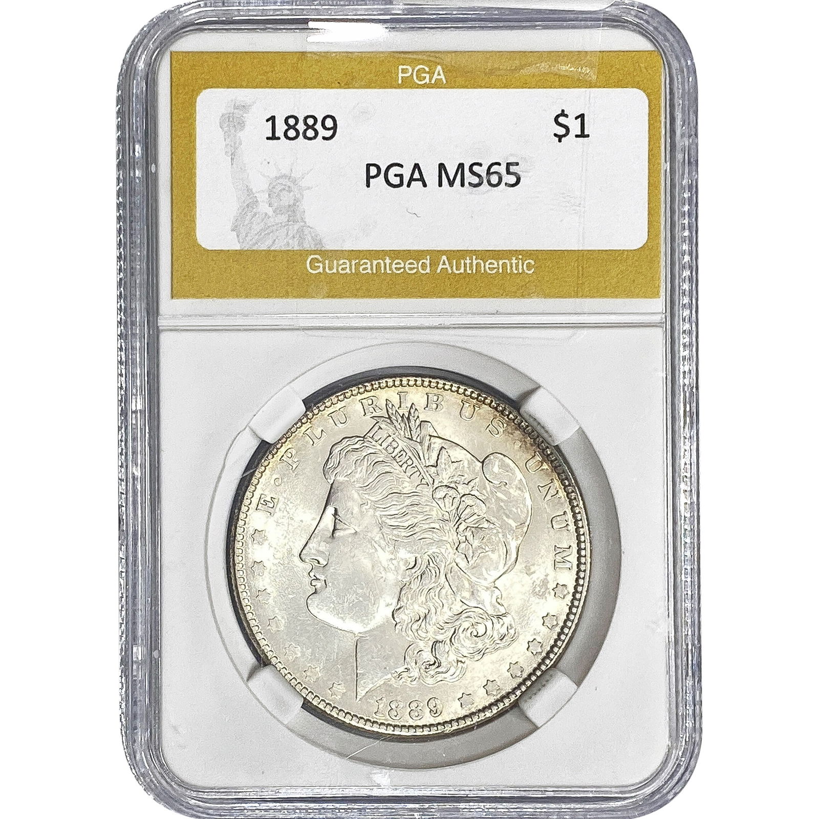 1889 Morgan Silver Dollar PGA MS65: 1889 Morgan Silver Dollar PGA MS65