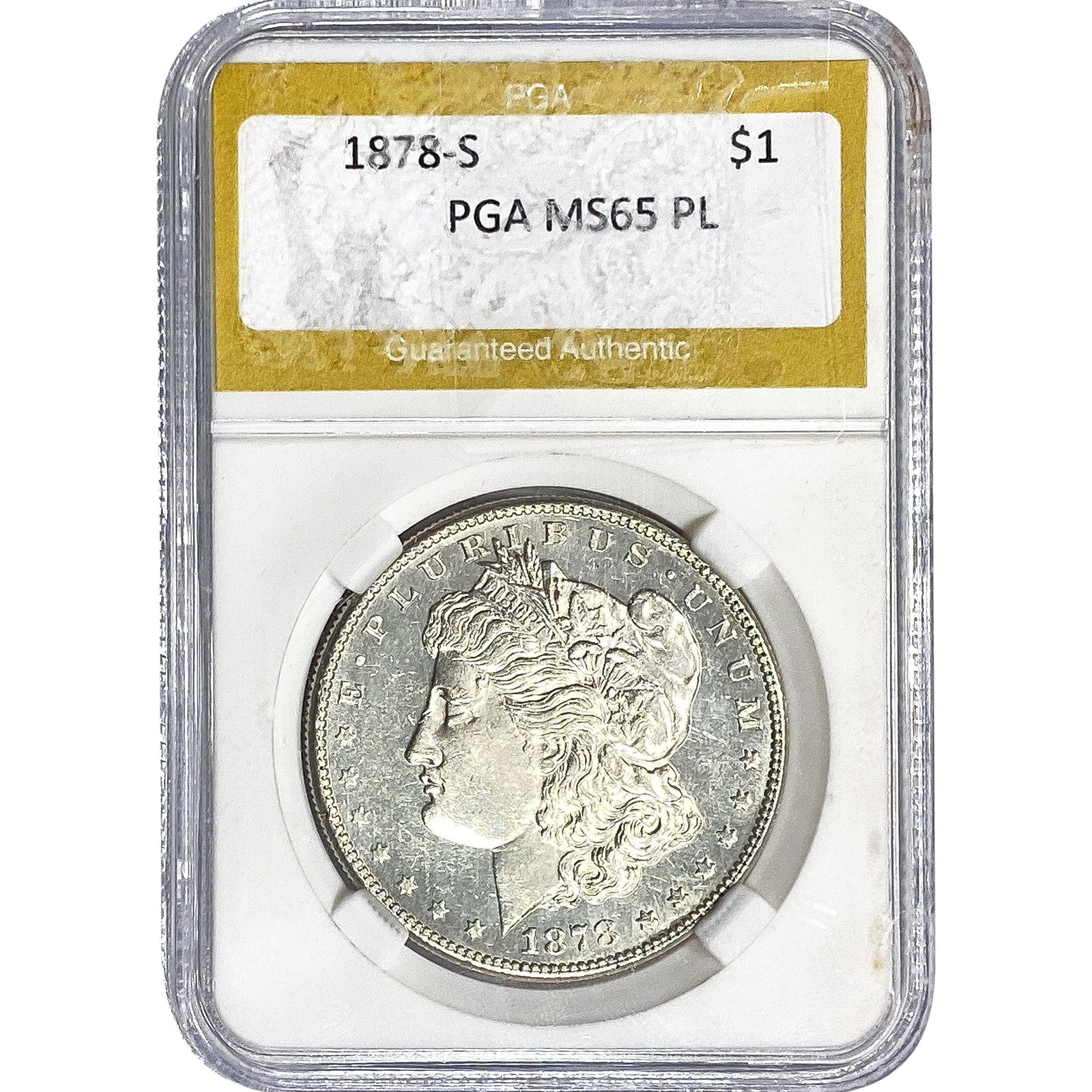 1878-S Morgan Silver Dollar PGA MS65 PL (1 of 2)