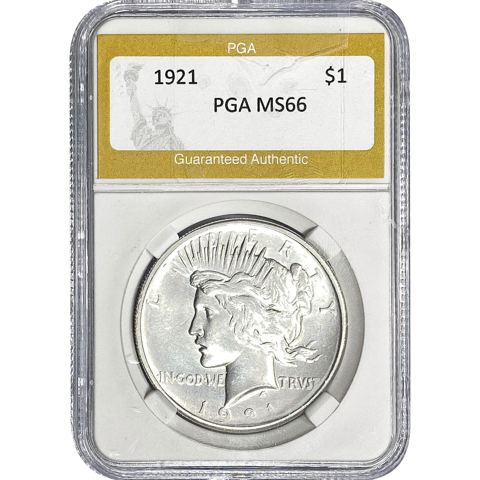 1921 Silver Peace Dollar PGA MS66 (1 of 2)