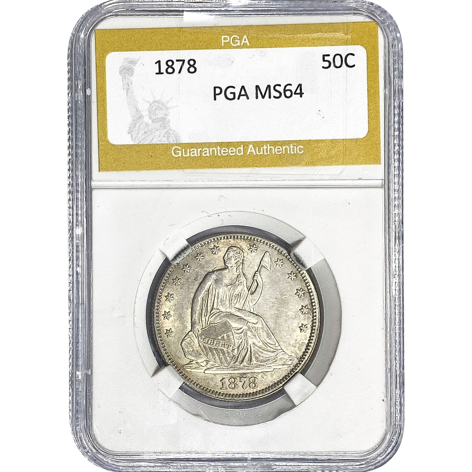 1878 Seated Liberty Half Dollar PGA MS64 (1 of 2)