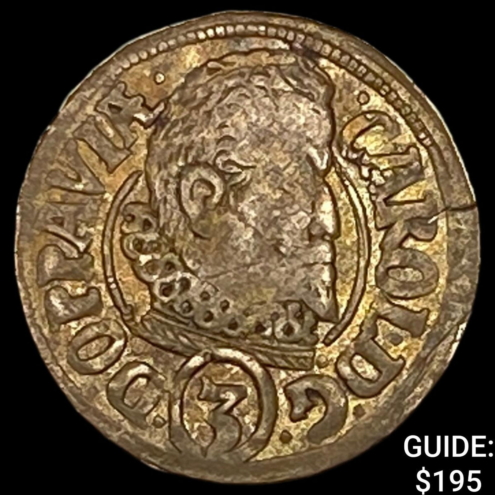 1618 Austria Carl of Lichtenstein Silver 3 Kreuzer CLOSELY UNCIRCULATED (1 of 2)