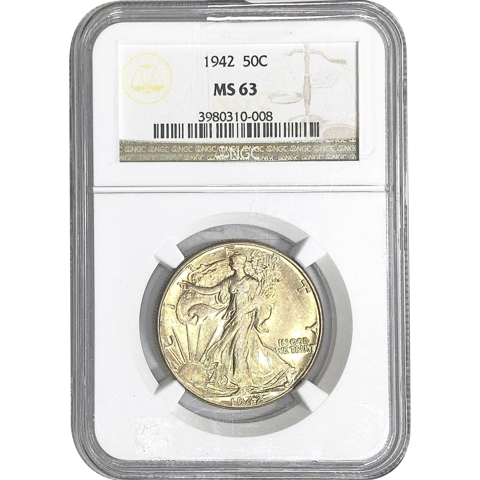 1942 Walking Liberty Half Dollar NGC MS63 (1 of 2)
