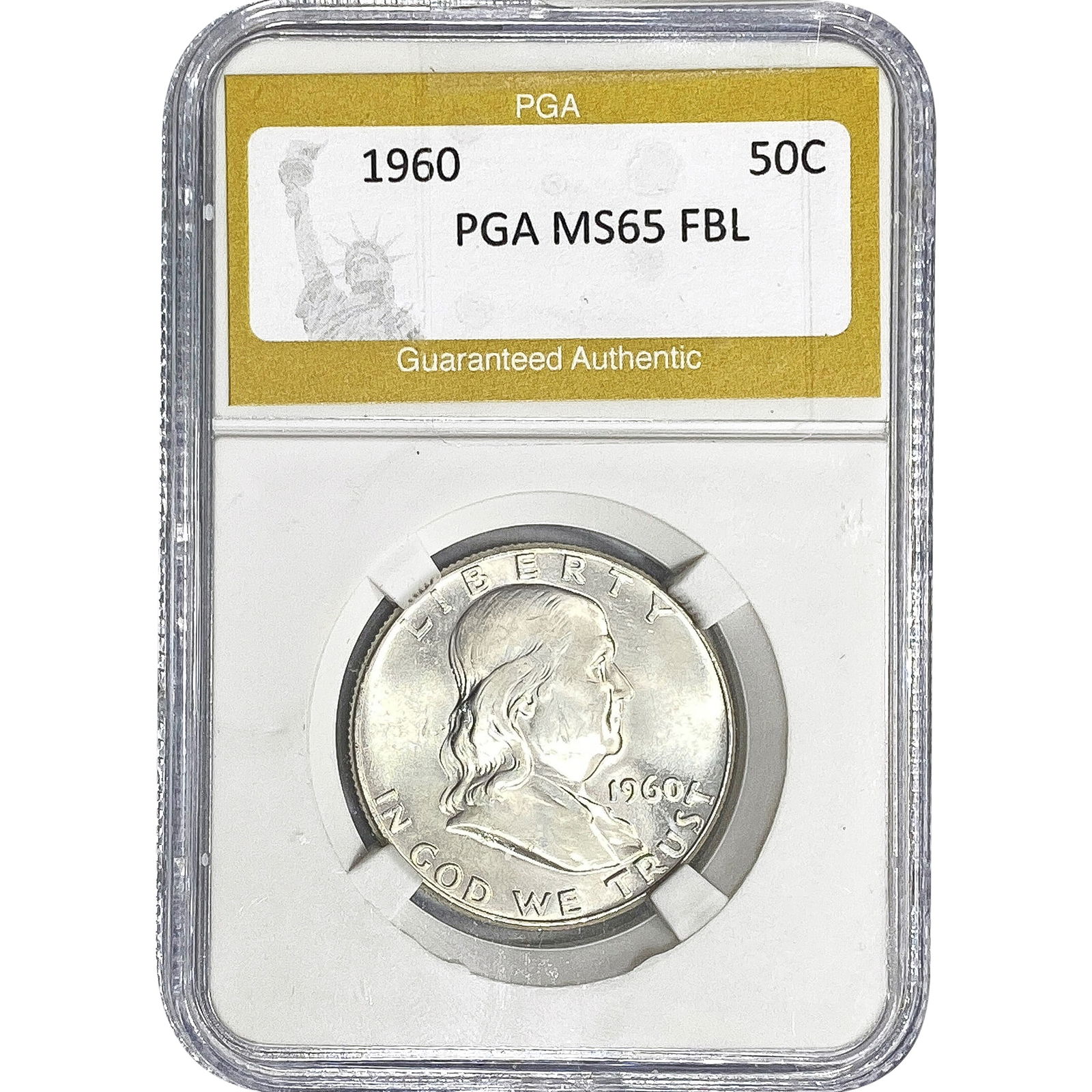1960 Franklin Half Dollar PGA MS65 FBL (1 of 2)