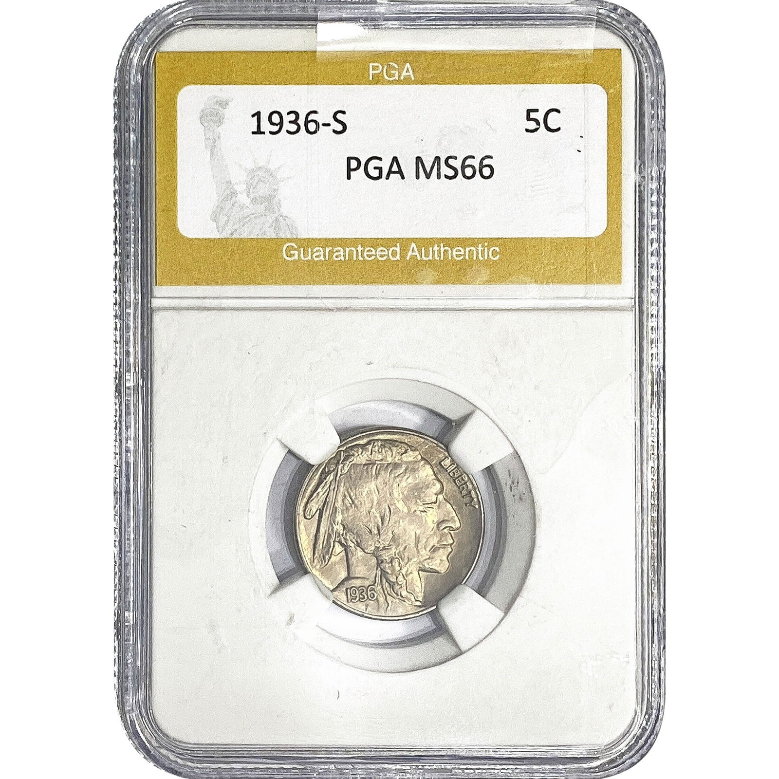 1936-S Buffalo Nickel PGA MS66 (1 of 2)