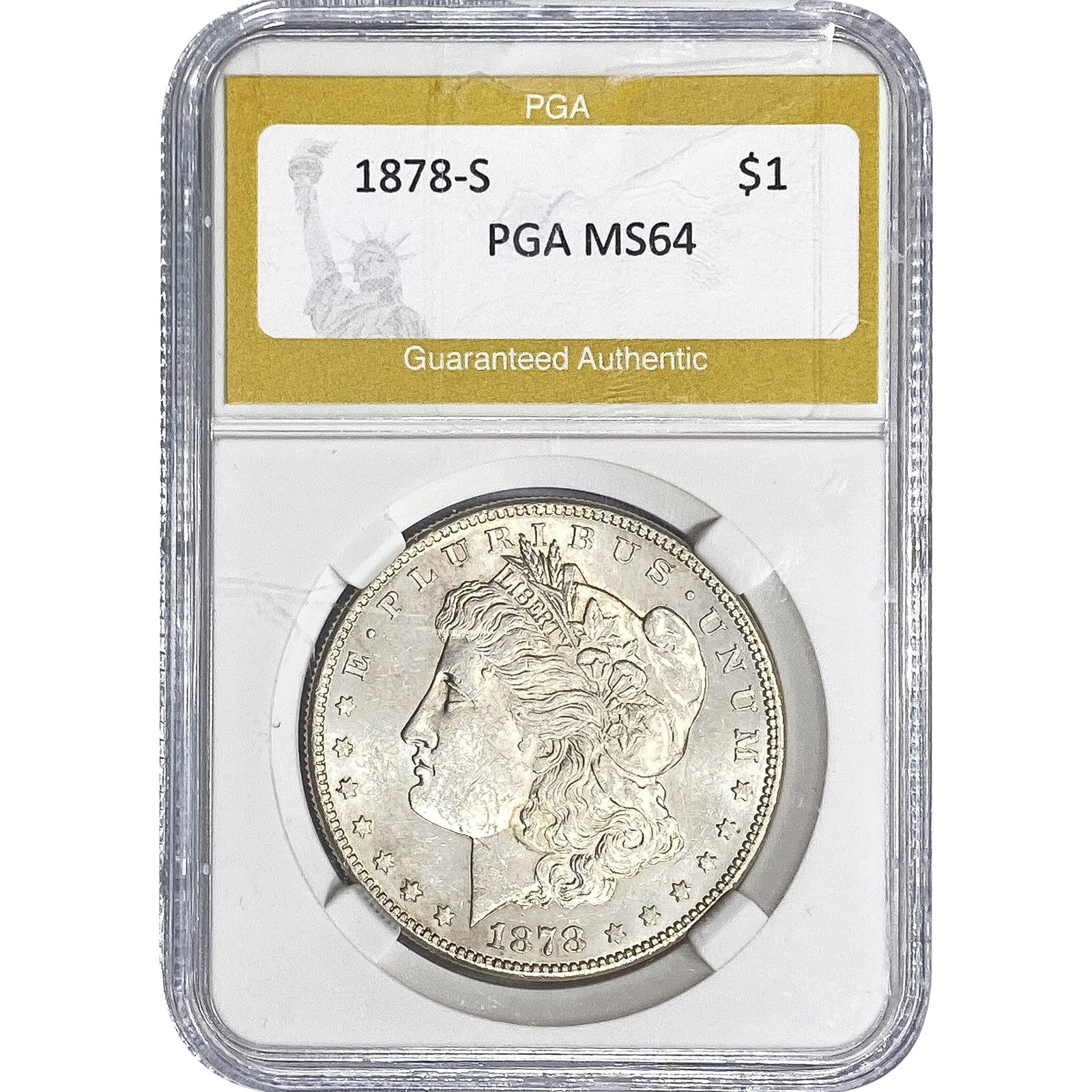 1878-S Morgan Silver Dollar PGA MS64 (1 of 2)
